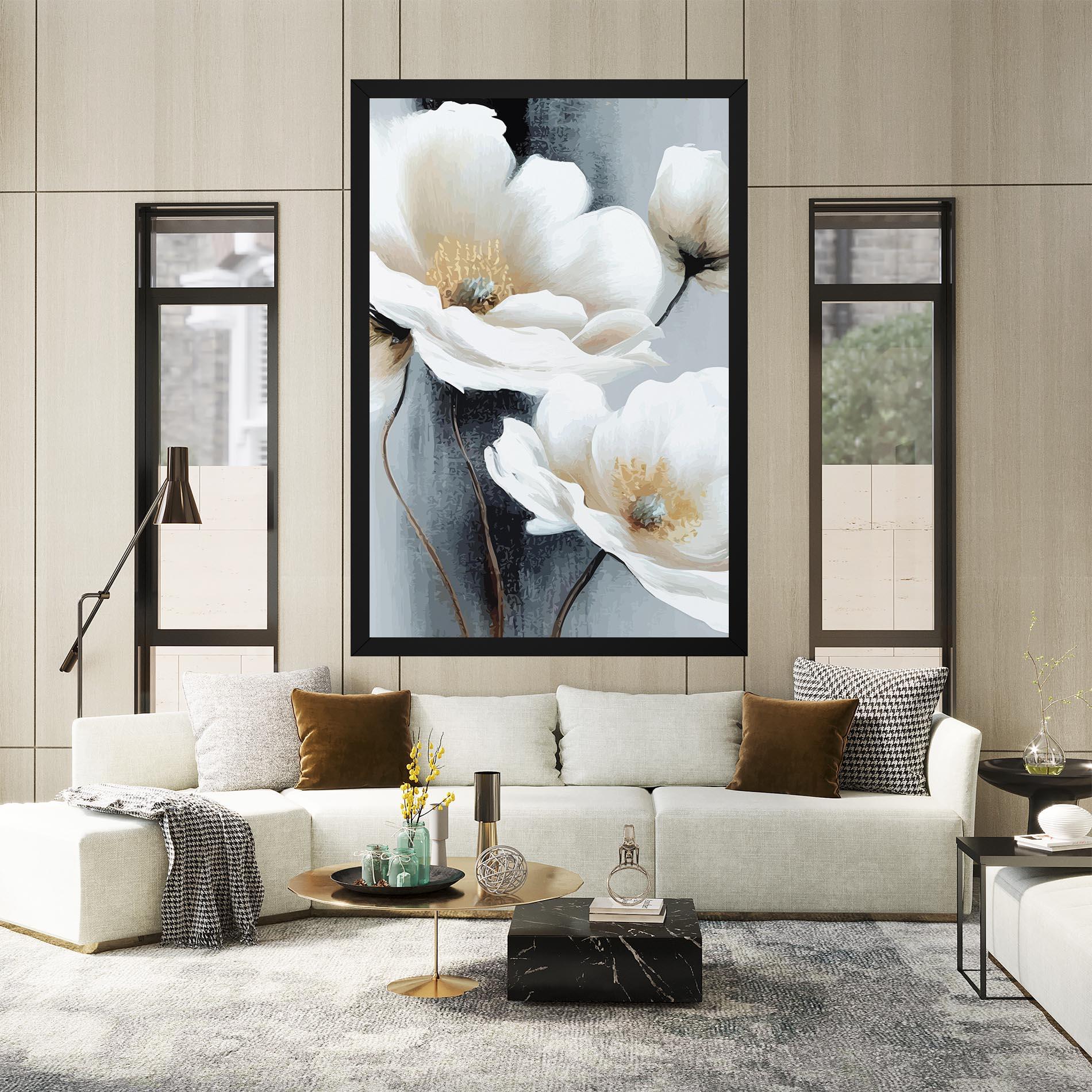 Tablou Canvas Paint Texture Flower mockup 2