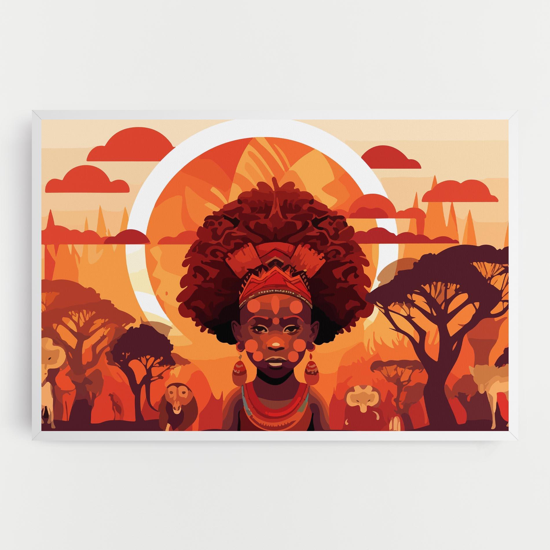 Tablou Canvas African Chid mockup 0