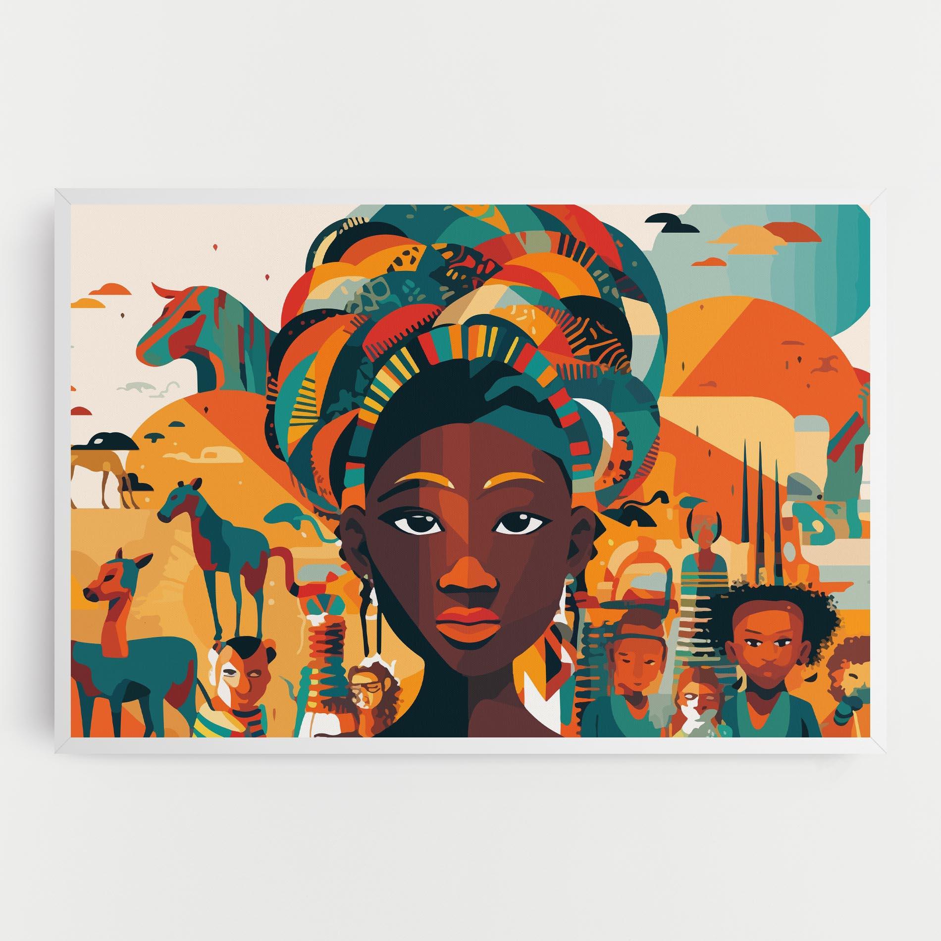 Tablou Canvas Child Africa Art mockup 0