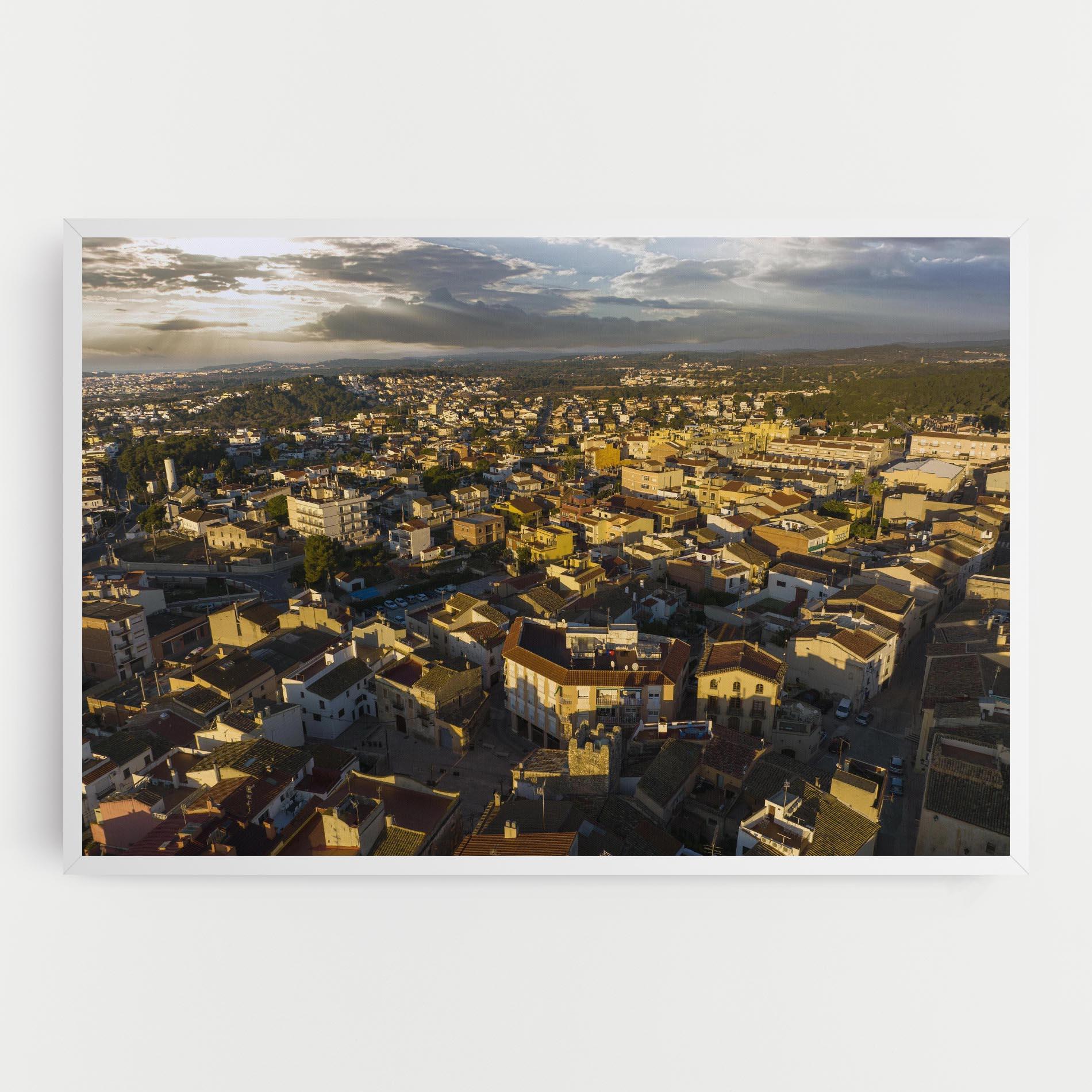 Tablou Canvas Streets Town Sunrise mockup 0