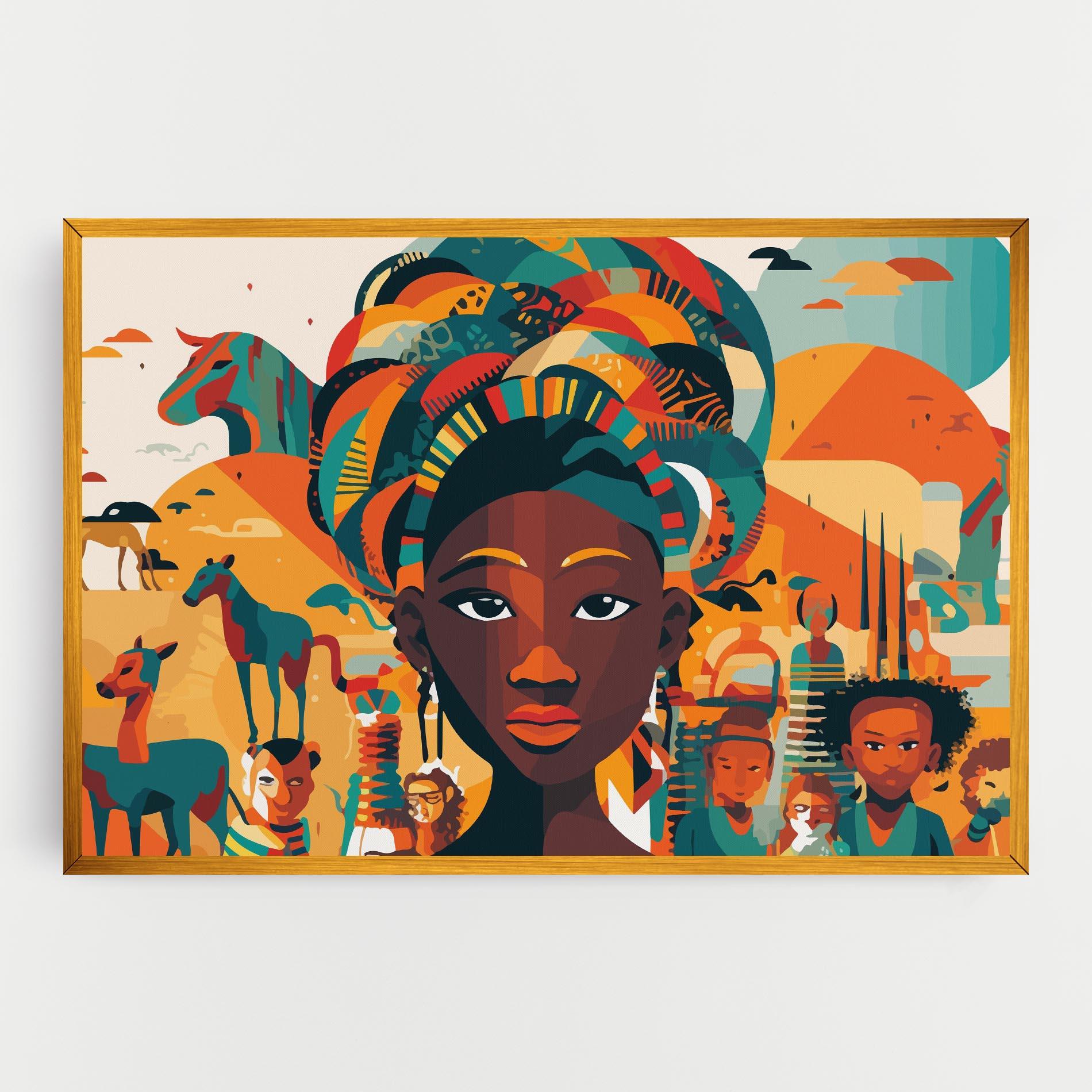 Tablou Canvas Child Africa Art mockup 0