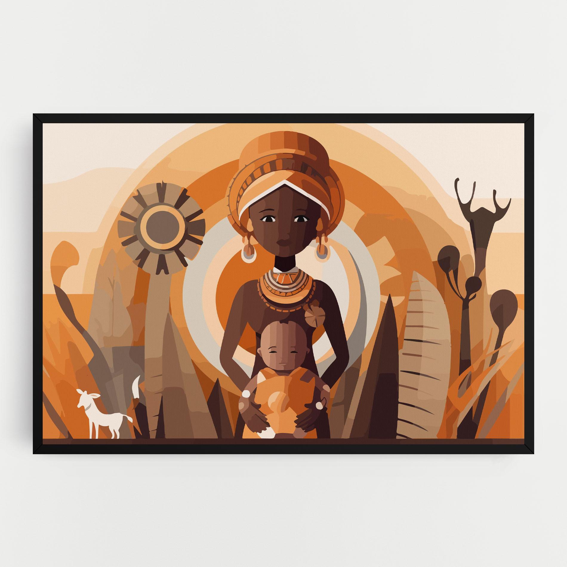 Tablou Canvas African Baby mockup 0