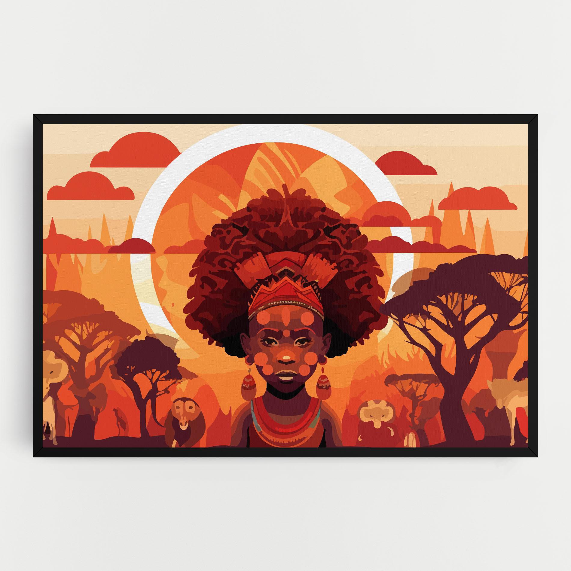 Tablou Canvas African Chid mockup 0