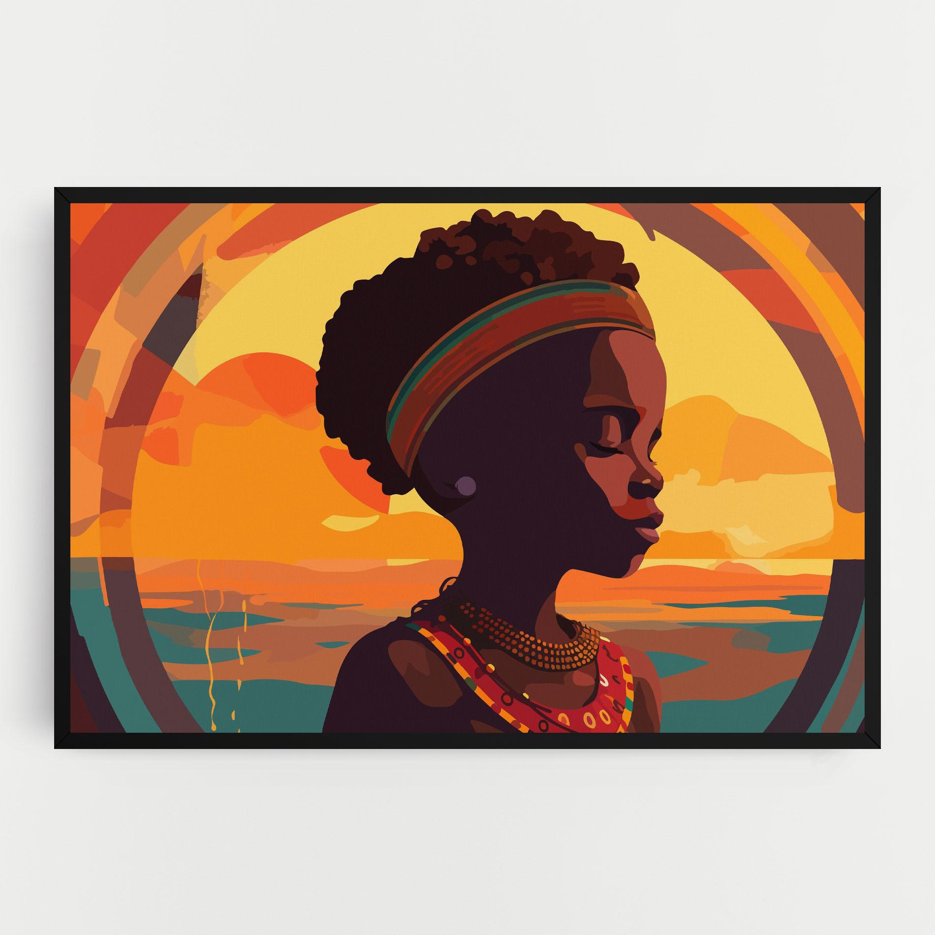 Tablou Canvas African Pretty Child mockup 0