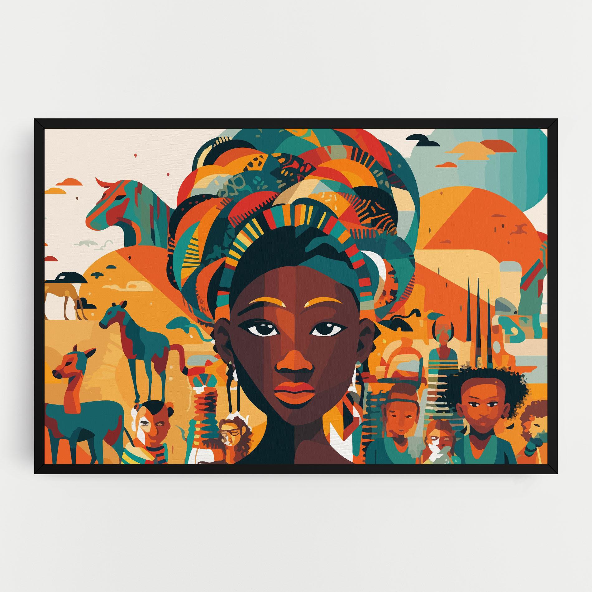 Tablou Canvas Child Africa Art mockup 0