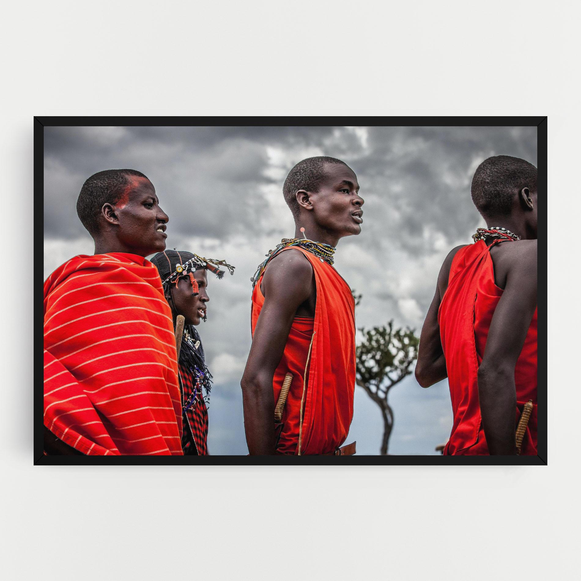 Tablou Canvas Red African Clothes mockup 0