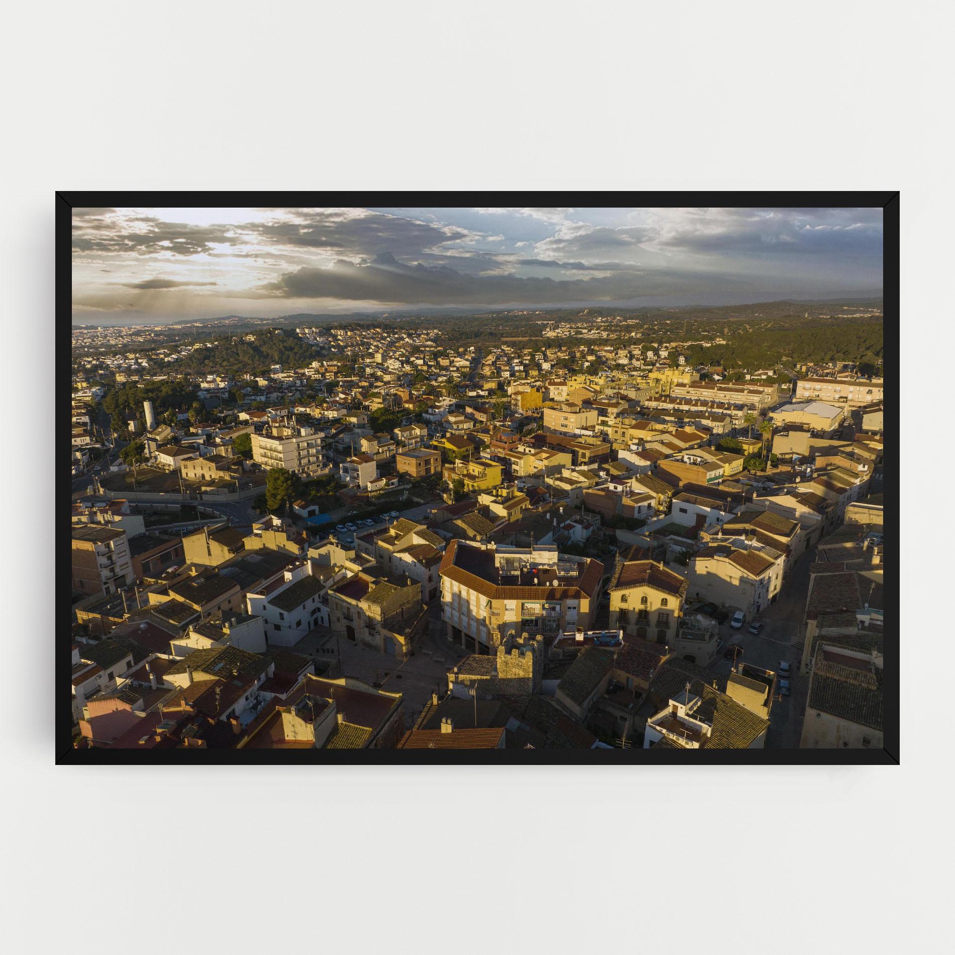 Tablou Canvas Streets Town Sunrise mockup 0