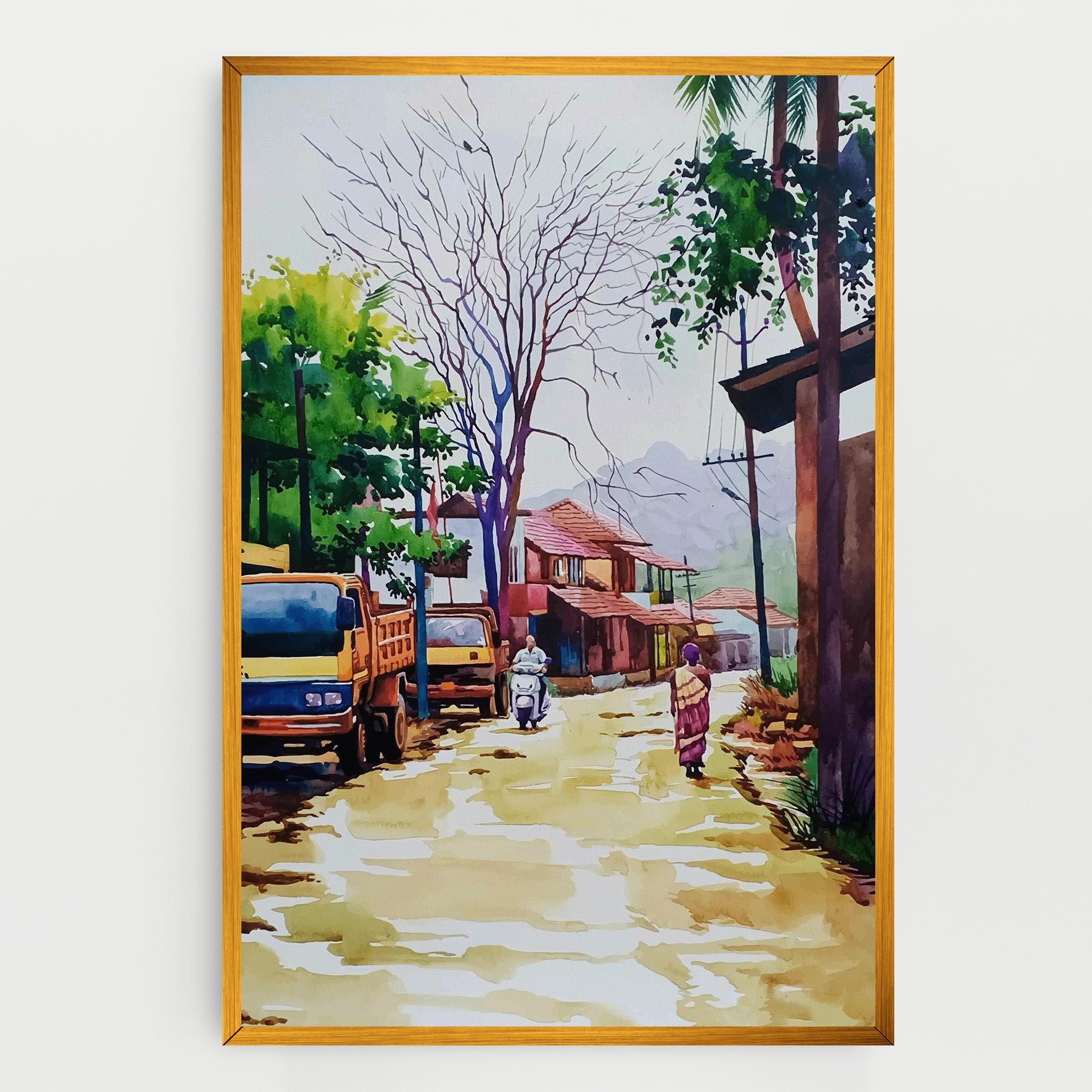 Tablou Canvas African City mockup 0