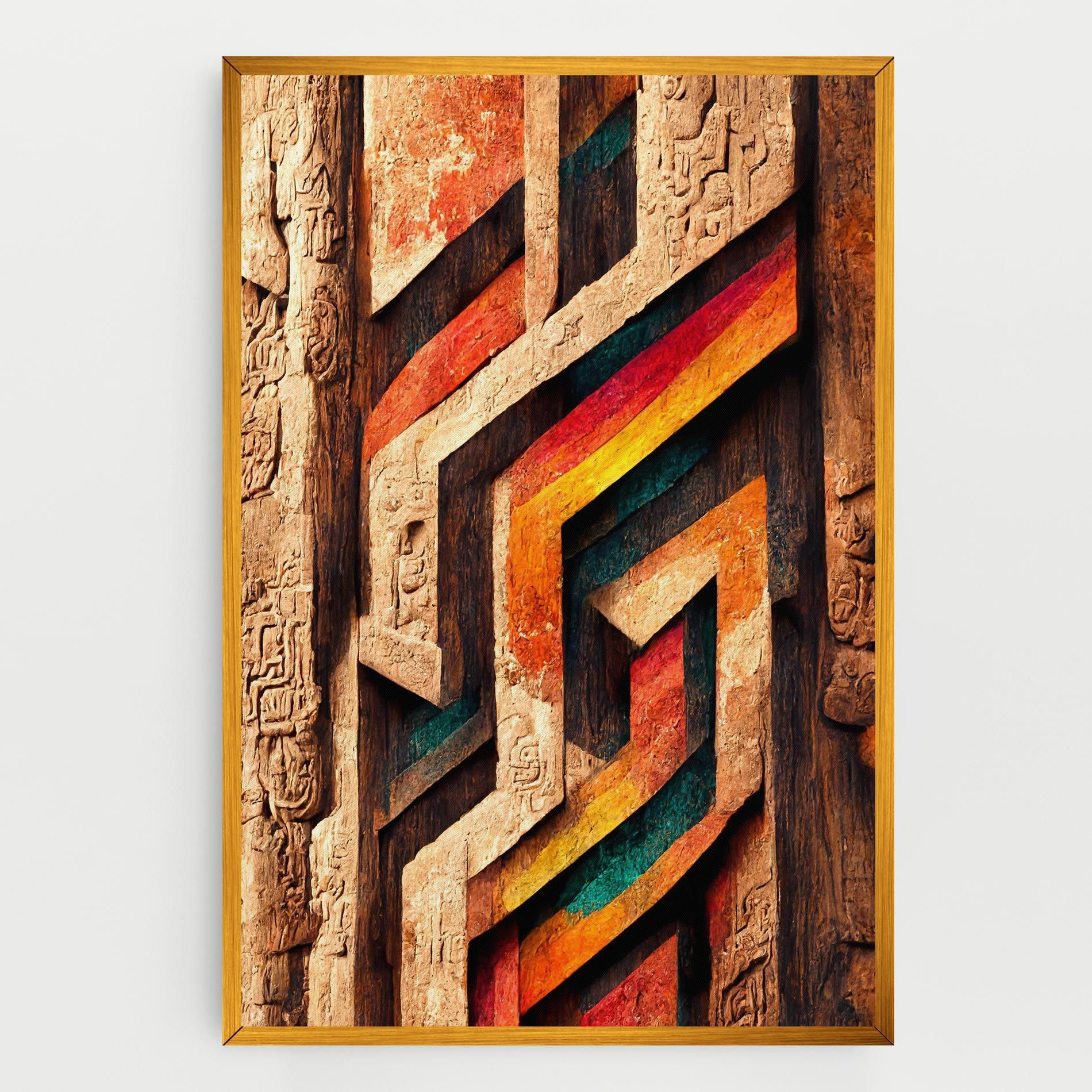 Mayan Style Wood mockup 0