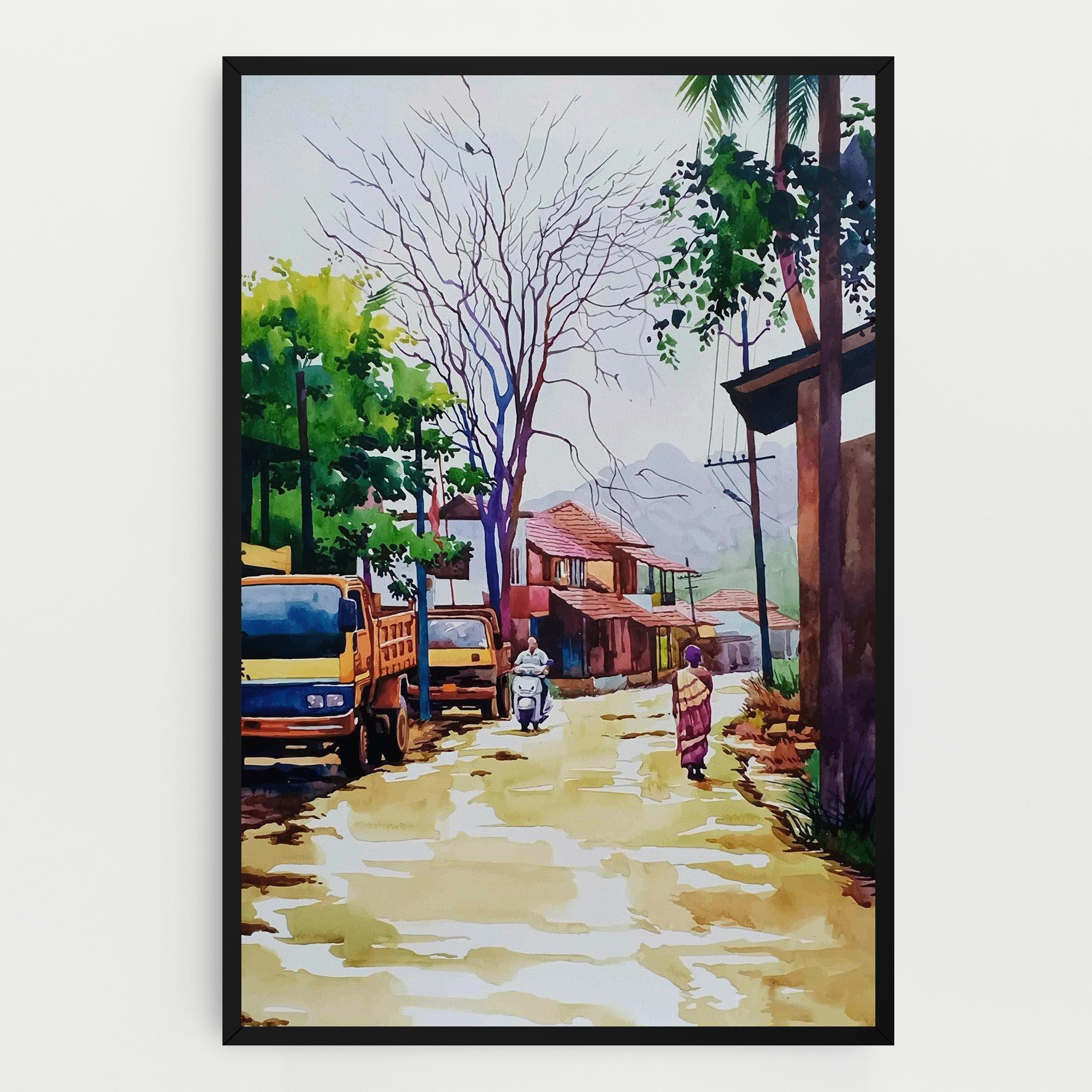 Tablou Canvas African City mockup 0