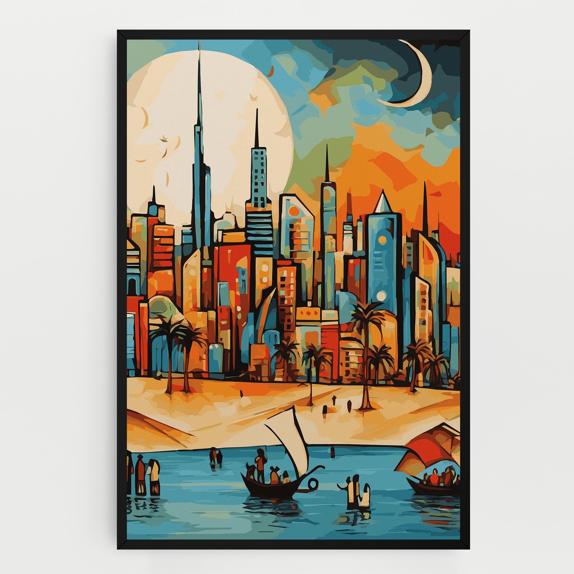 Tablou Canvas African Moon mockup 0