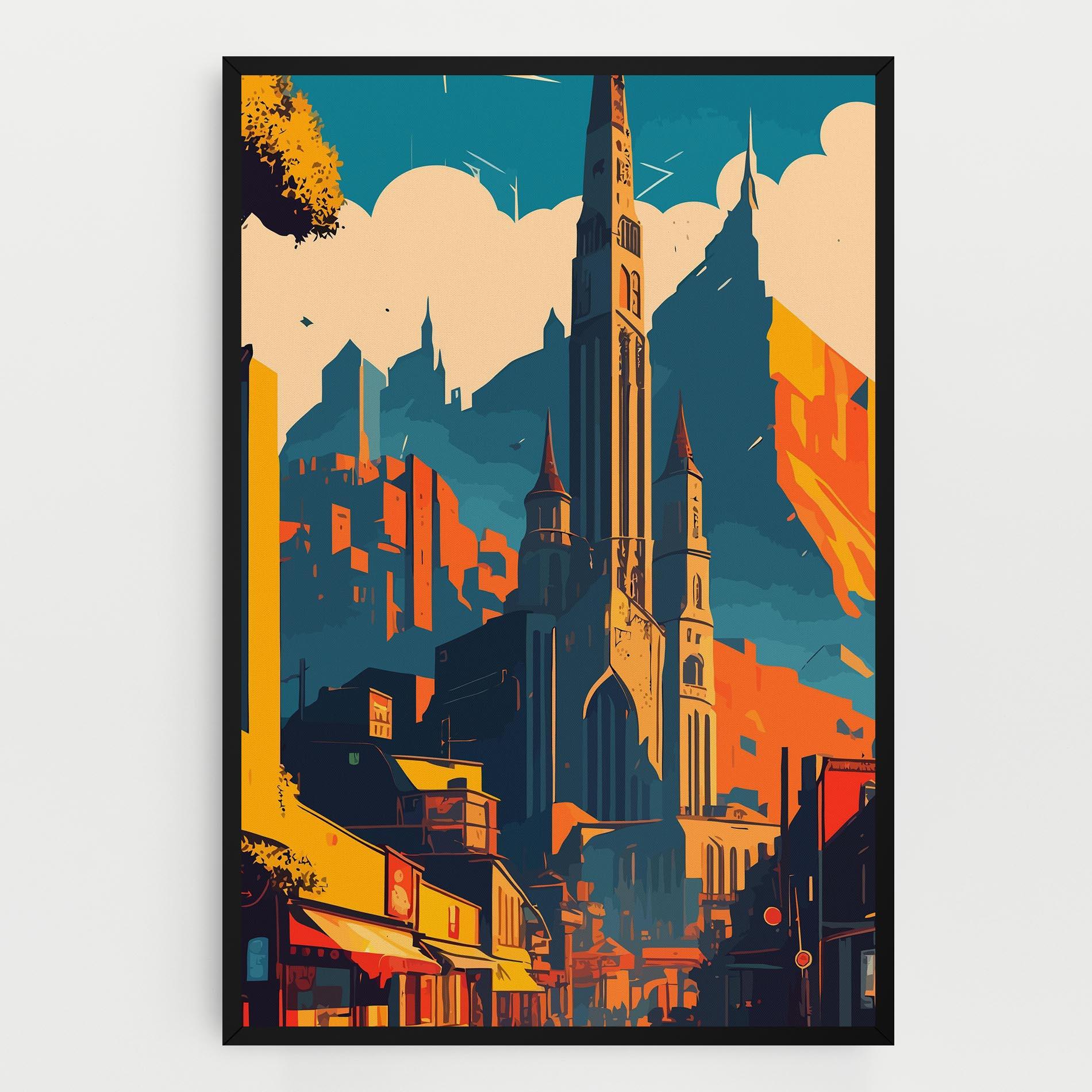 Tablou Canvas African Tower mockup 0