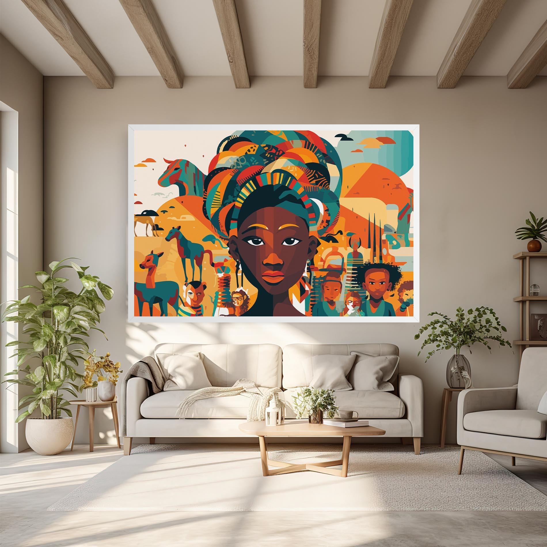 Tablou Canvas Child Africa Art mockup 6