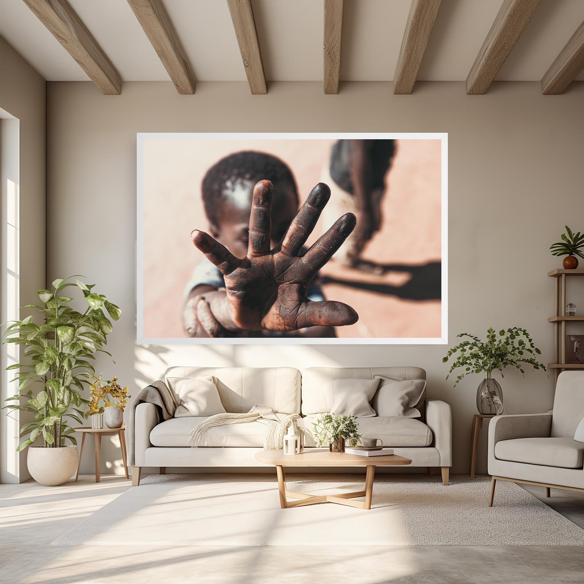 Tablou Canvas Little Dirty Hand mockup 6