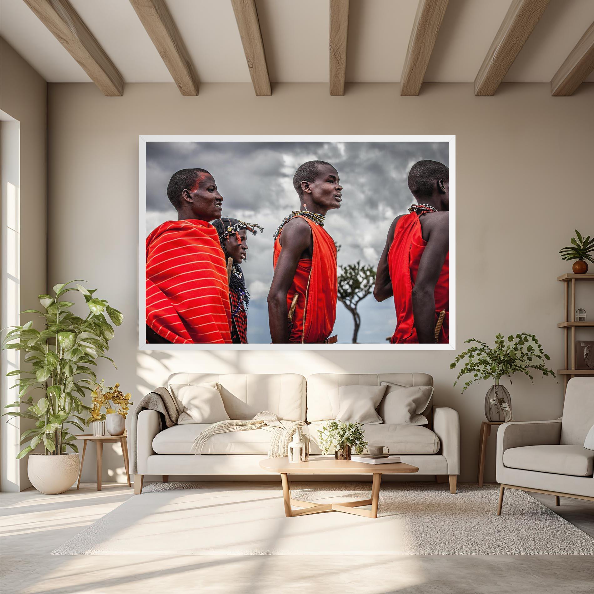 Tablou Canvas Red African Clothes mockup 6