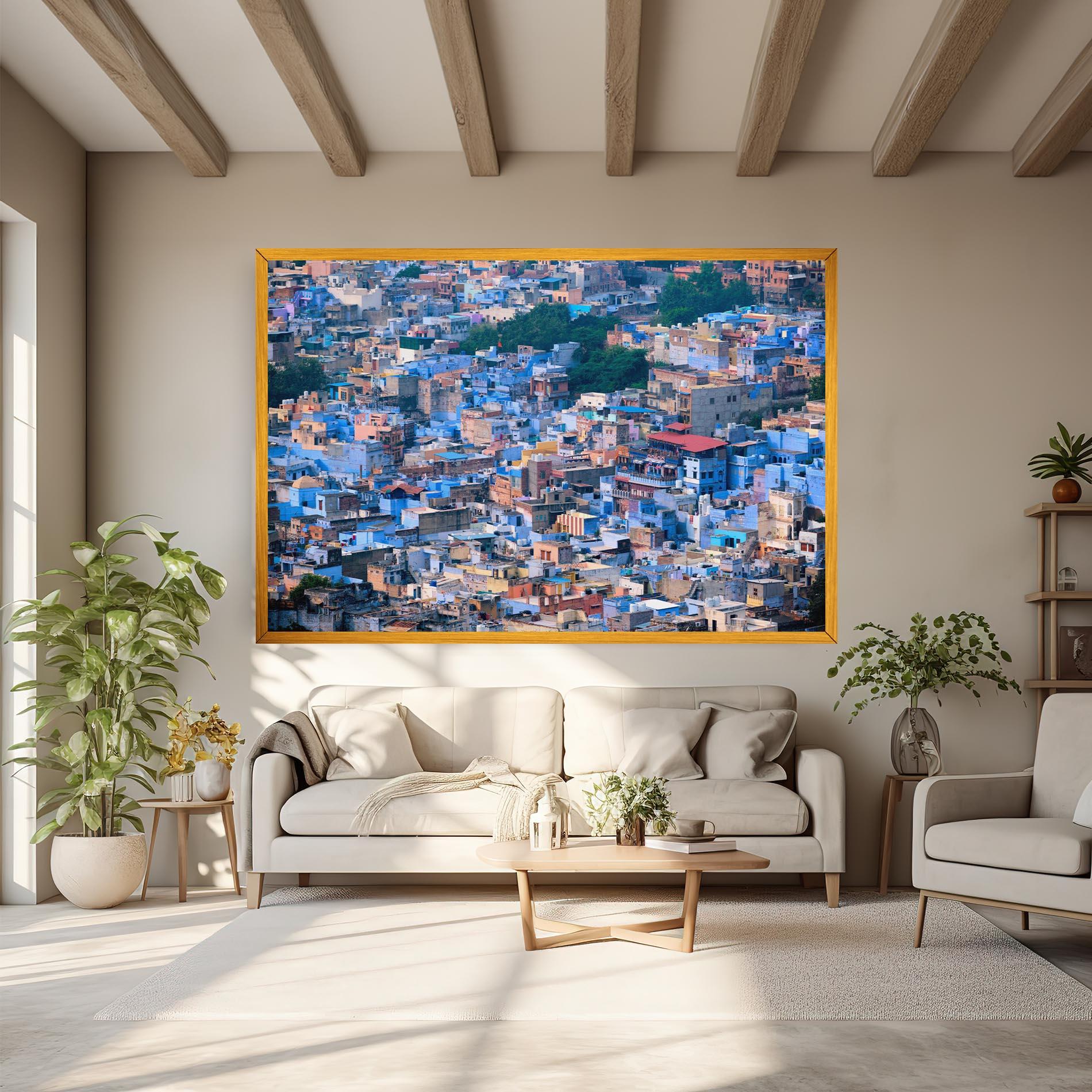 Tablou Canvas Blue City India mockup 6