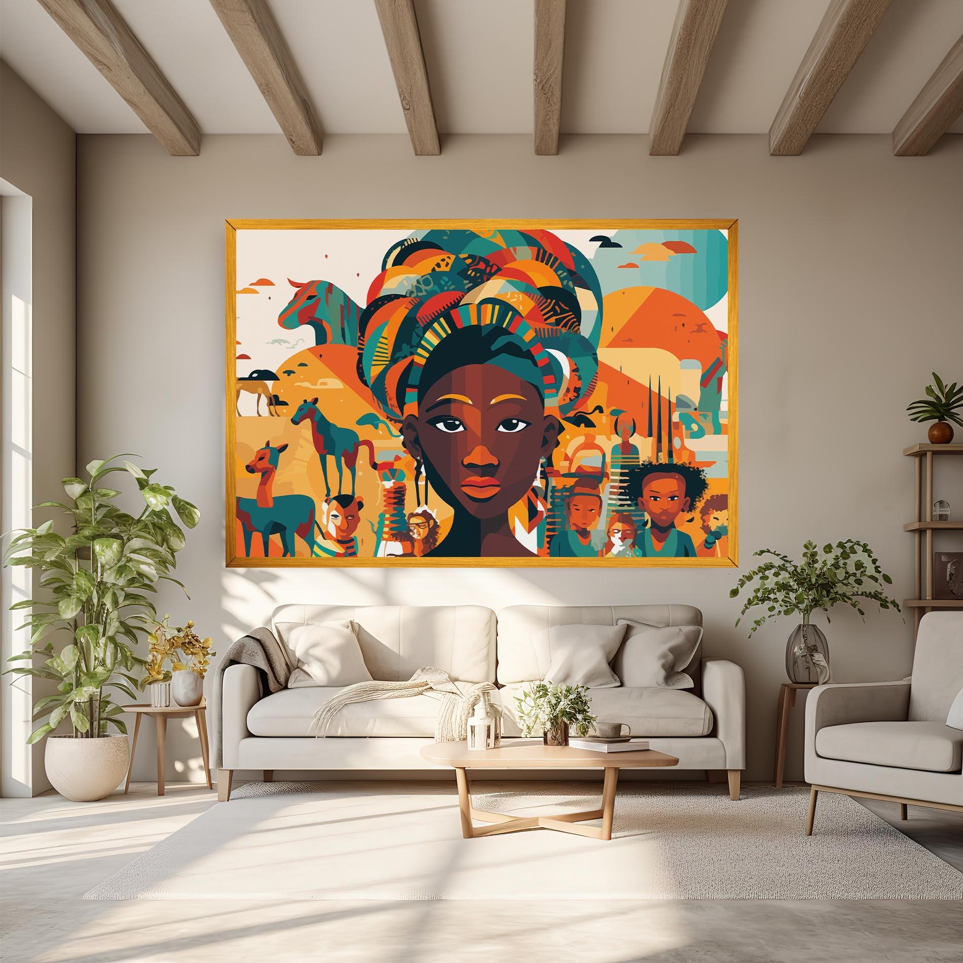 Tablou Canvas Child Africa Art mockup 6