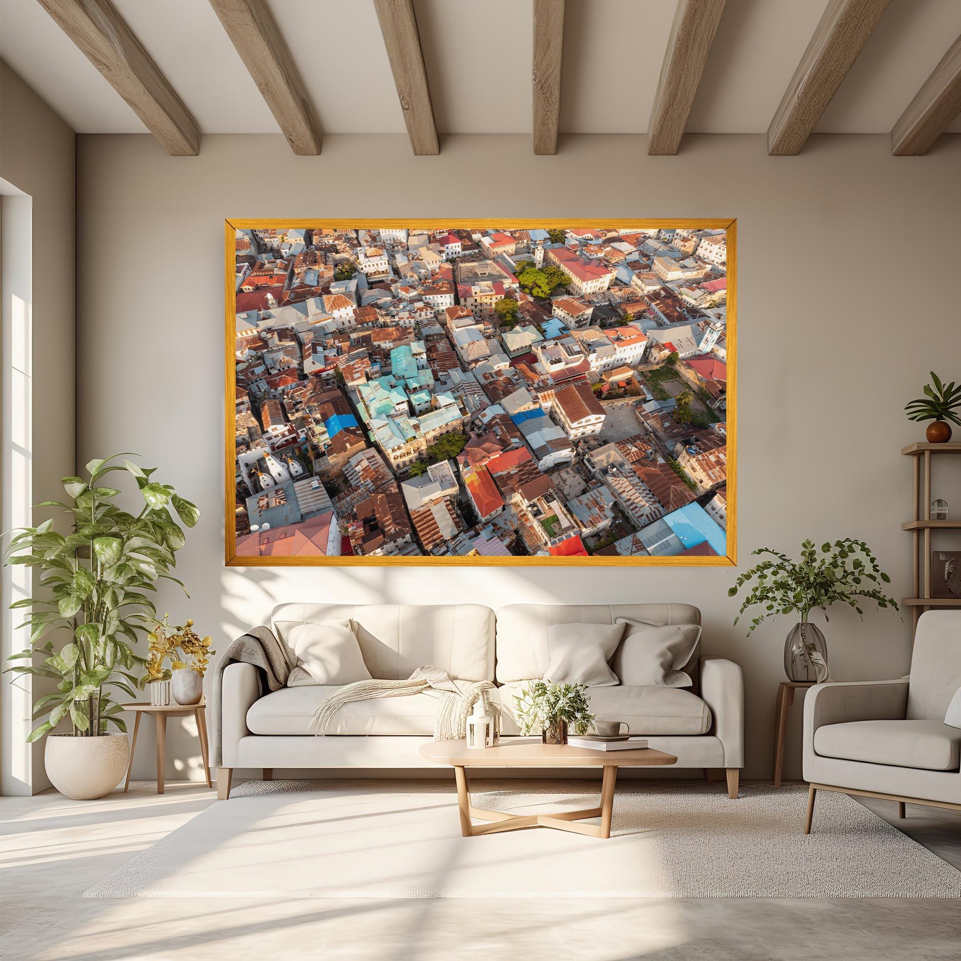 Tablou Canvas Island Tanzania Buildings mockup 6