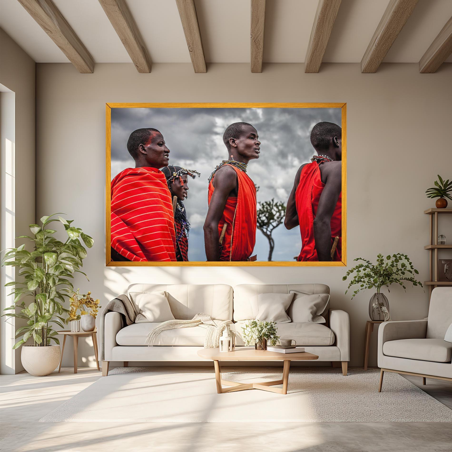 Tablou Canvas Red African Clothes mockup 6