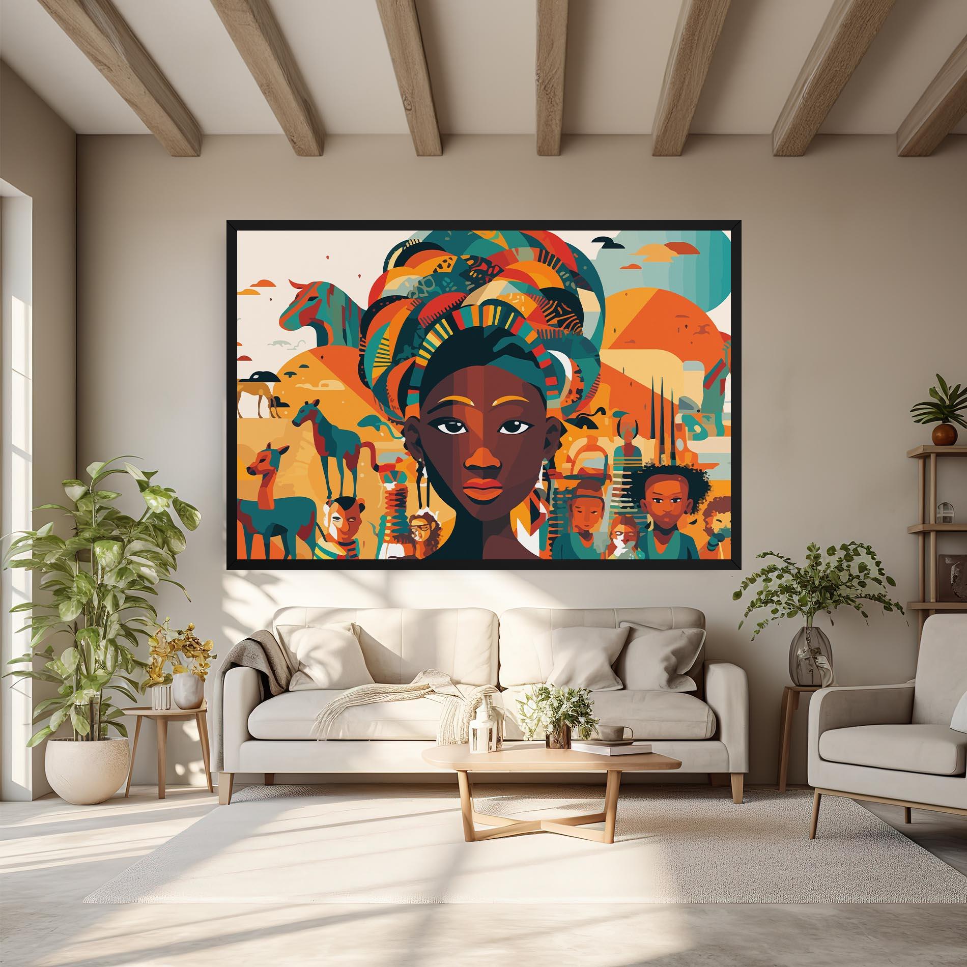 Tablou Canvas Child Africa Art mockup 6