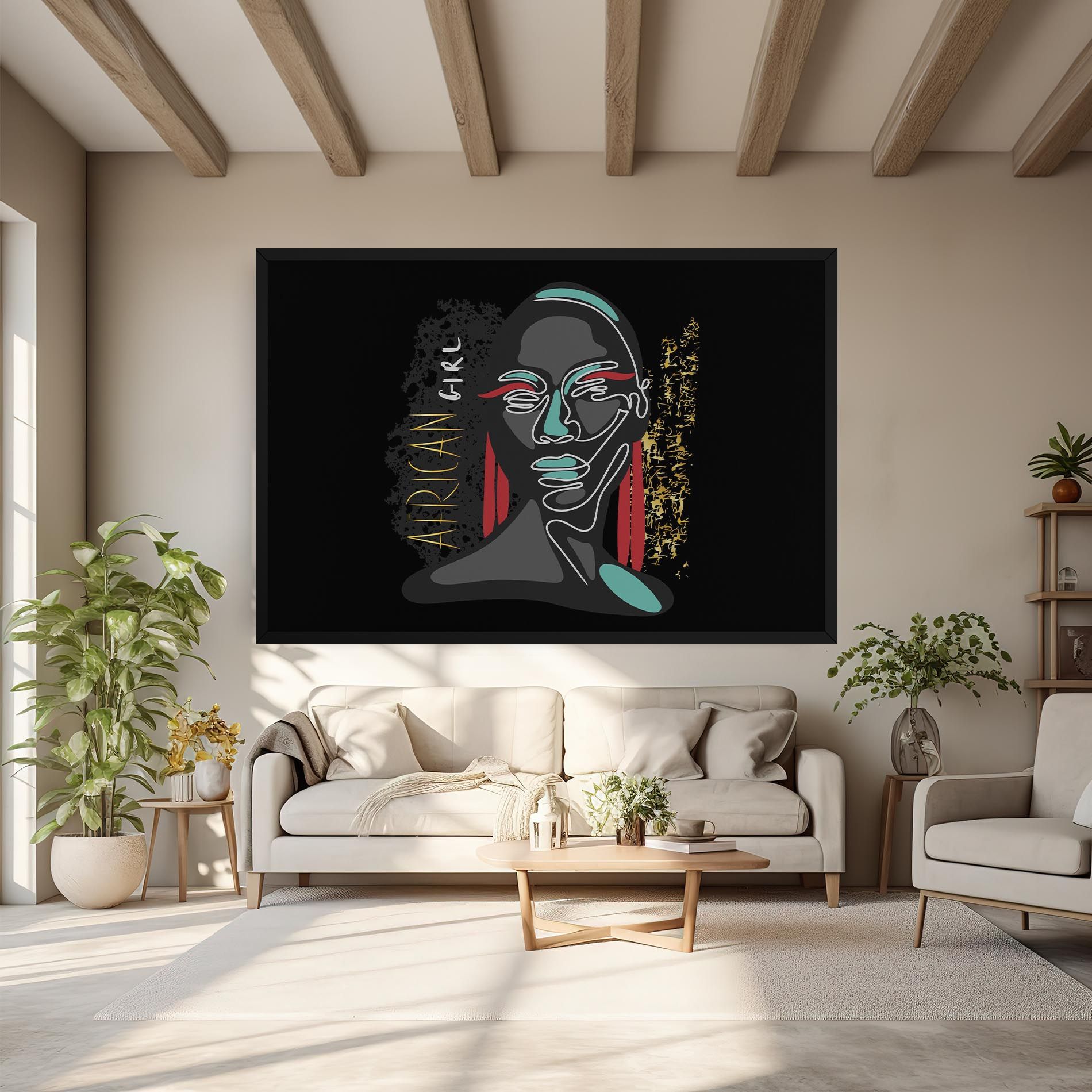 Gold African Girl mockup 6
