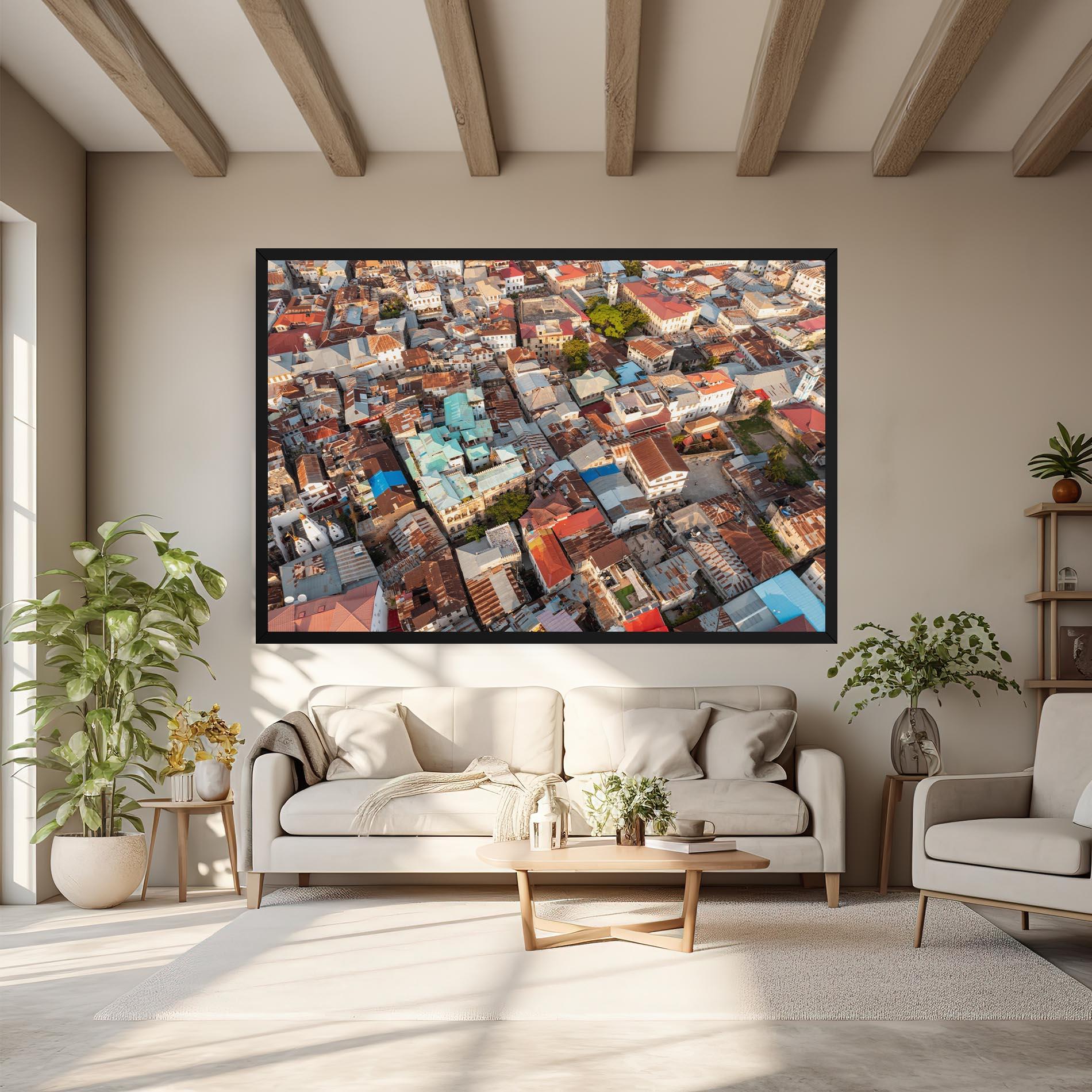 Tablou Canvas Island Tanzania Buildings mockup 6