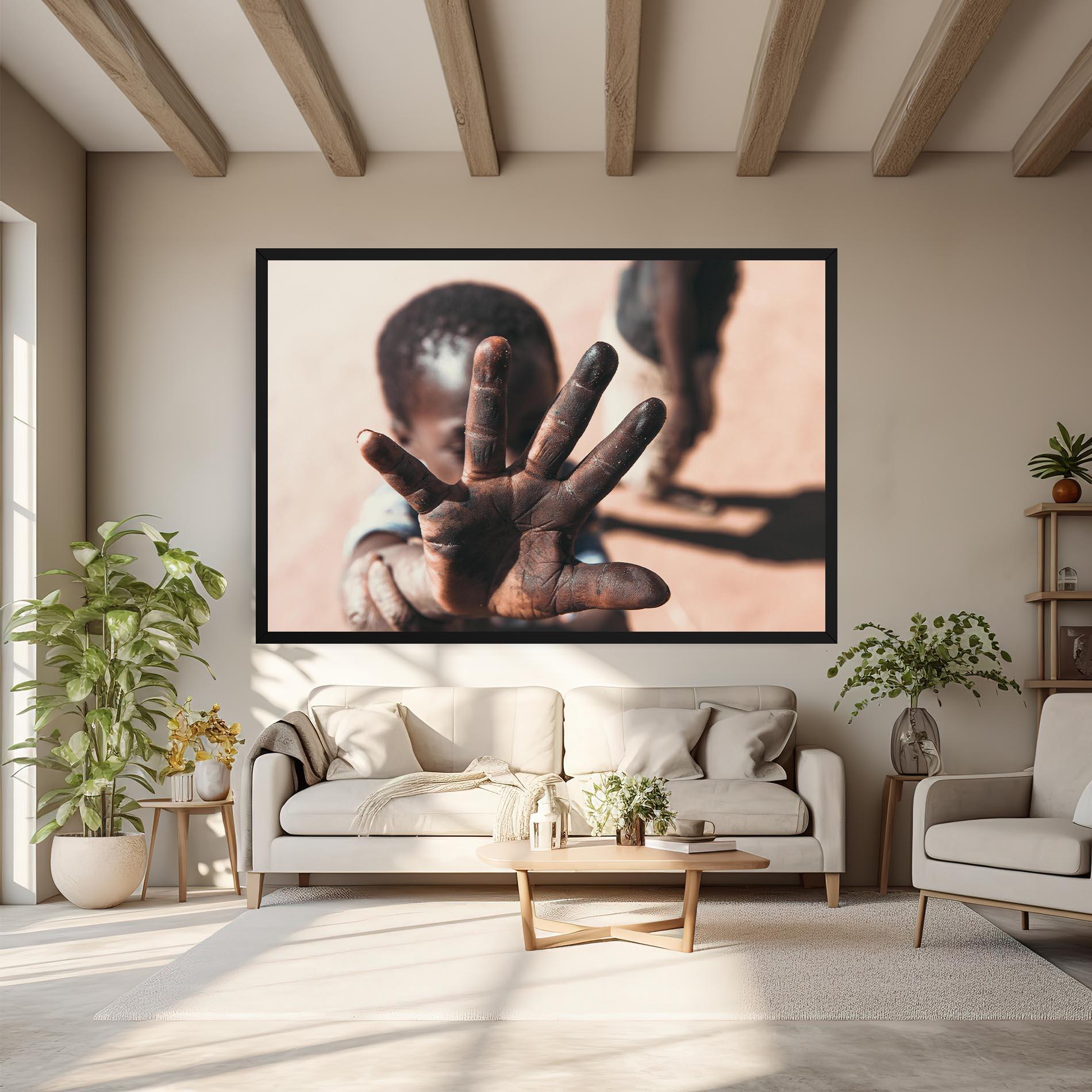 Tablou Canvas Little Dirty Hand mockup 6