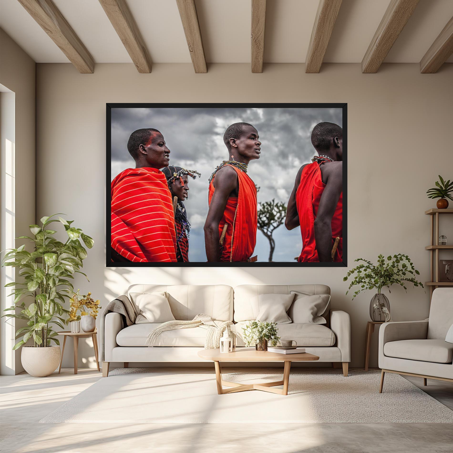 Tablou Canvas Red African Clothes mockup 6