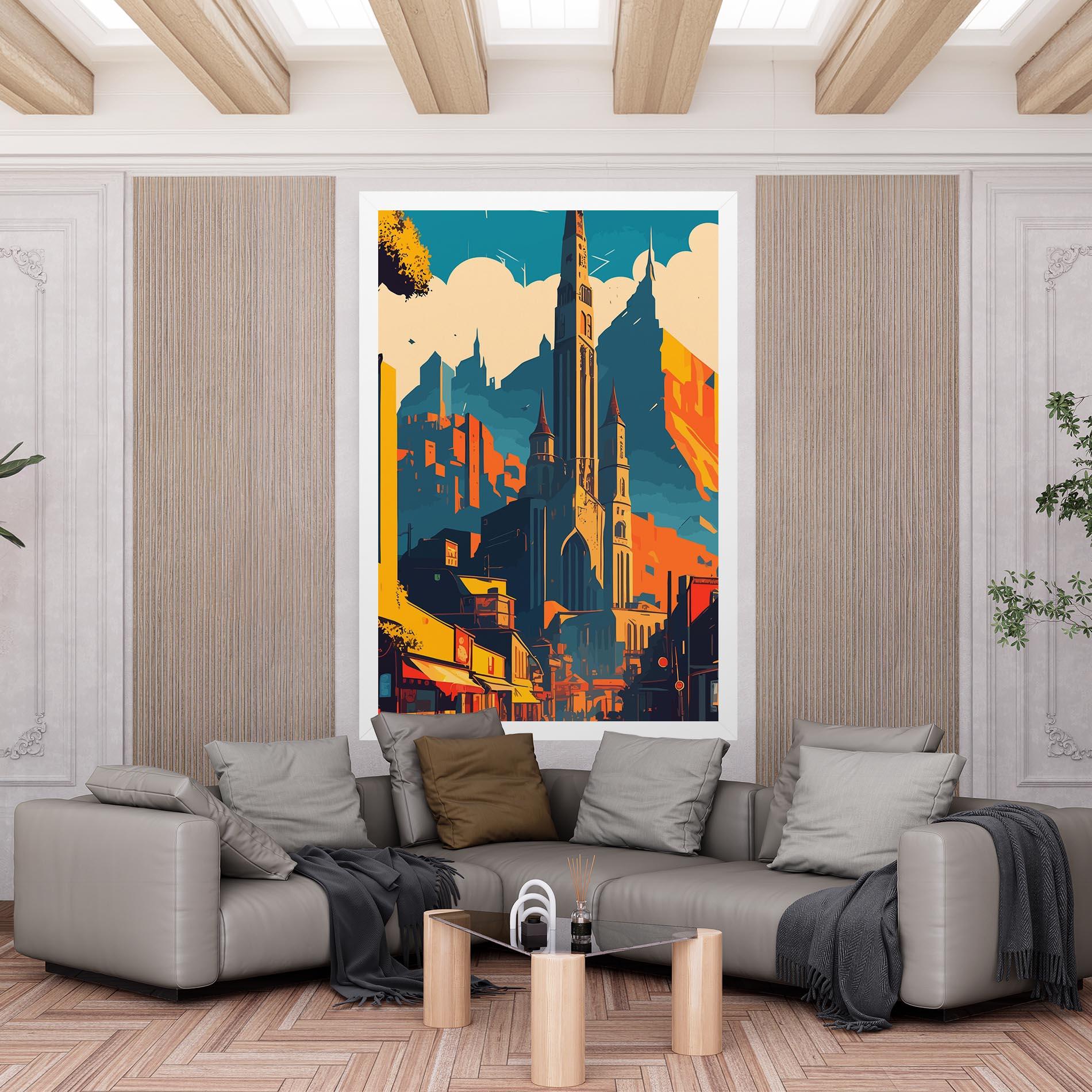 Tablou Canvas African Tower mockup 6