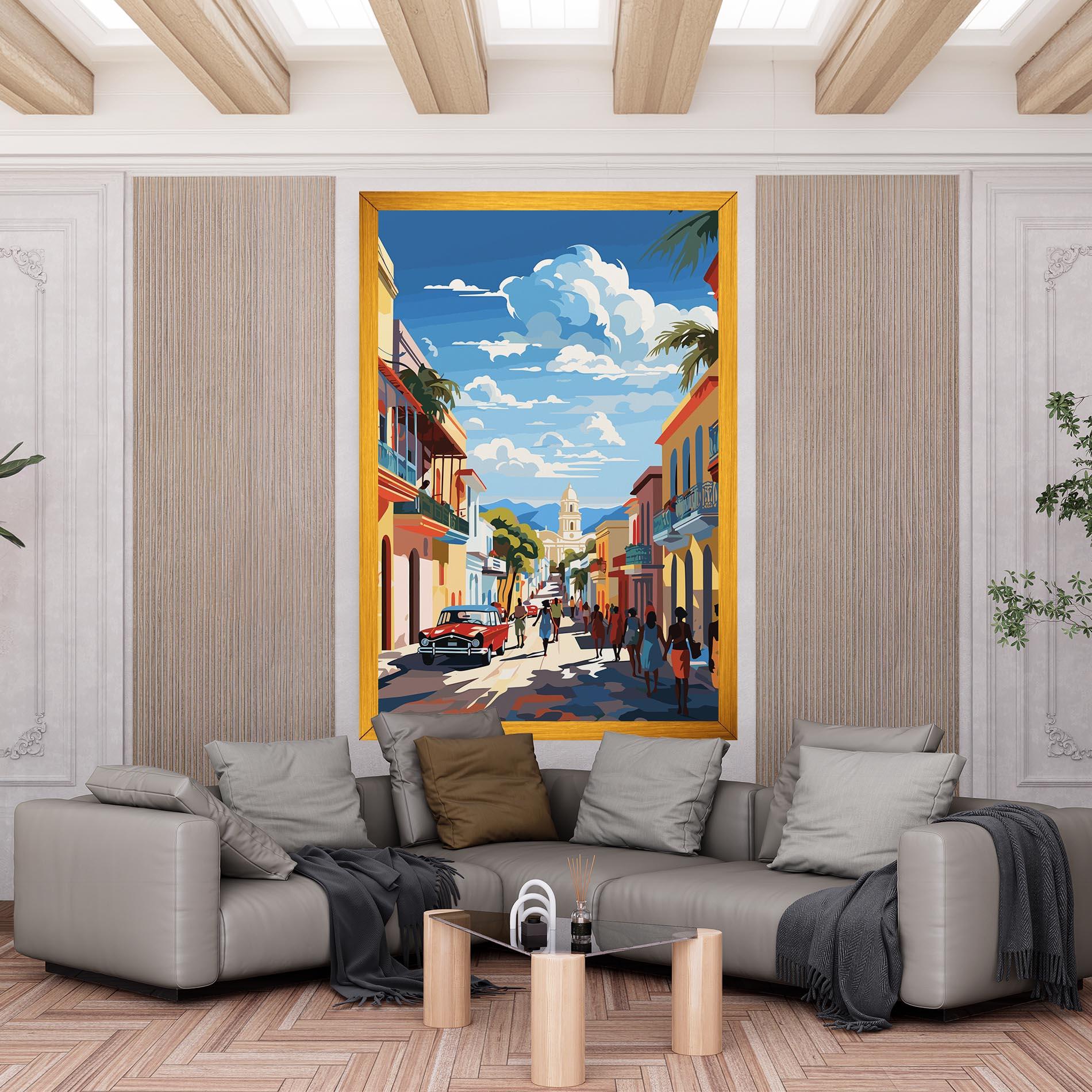 Tablou Canvas African Street mockup 6