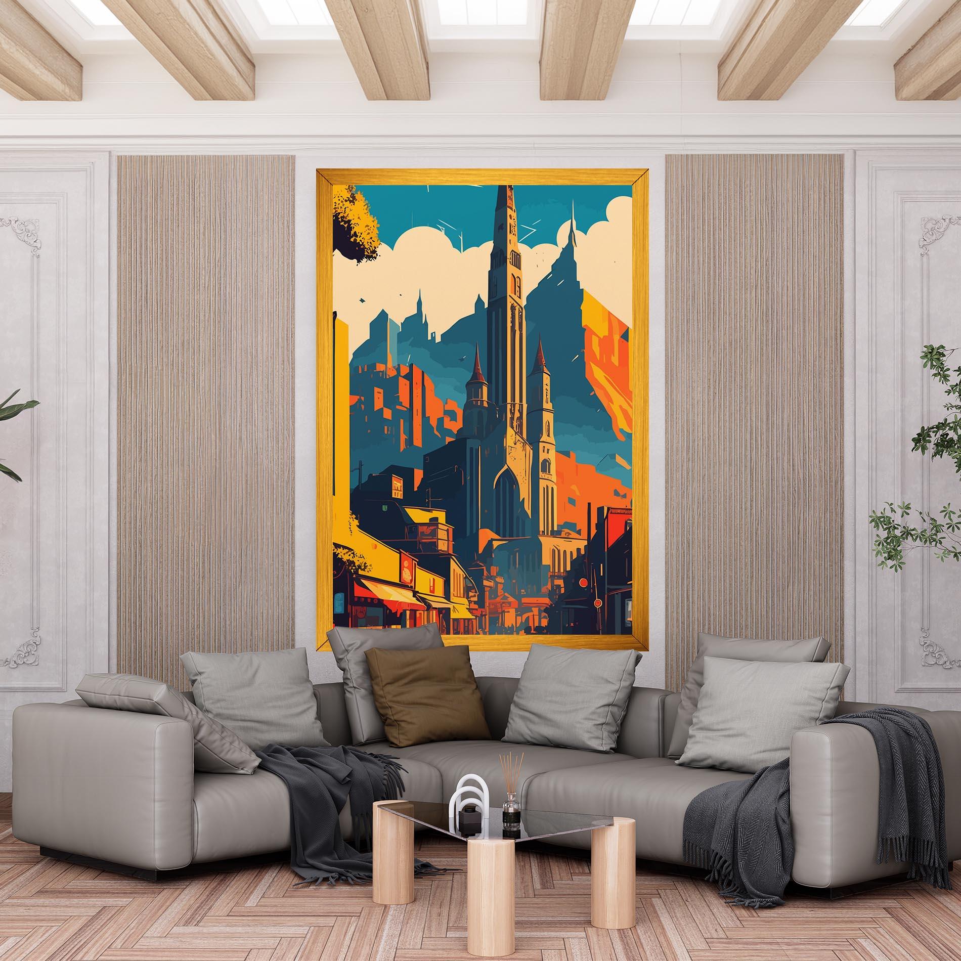 Tablou Canvas African Tower mockup 6