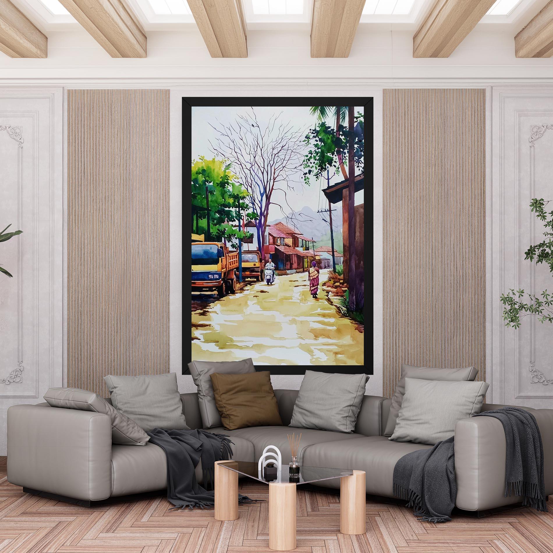 Tablou Canvas African City mockup 6