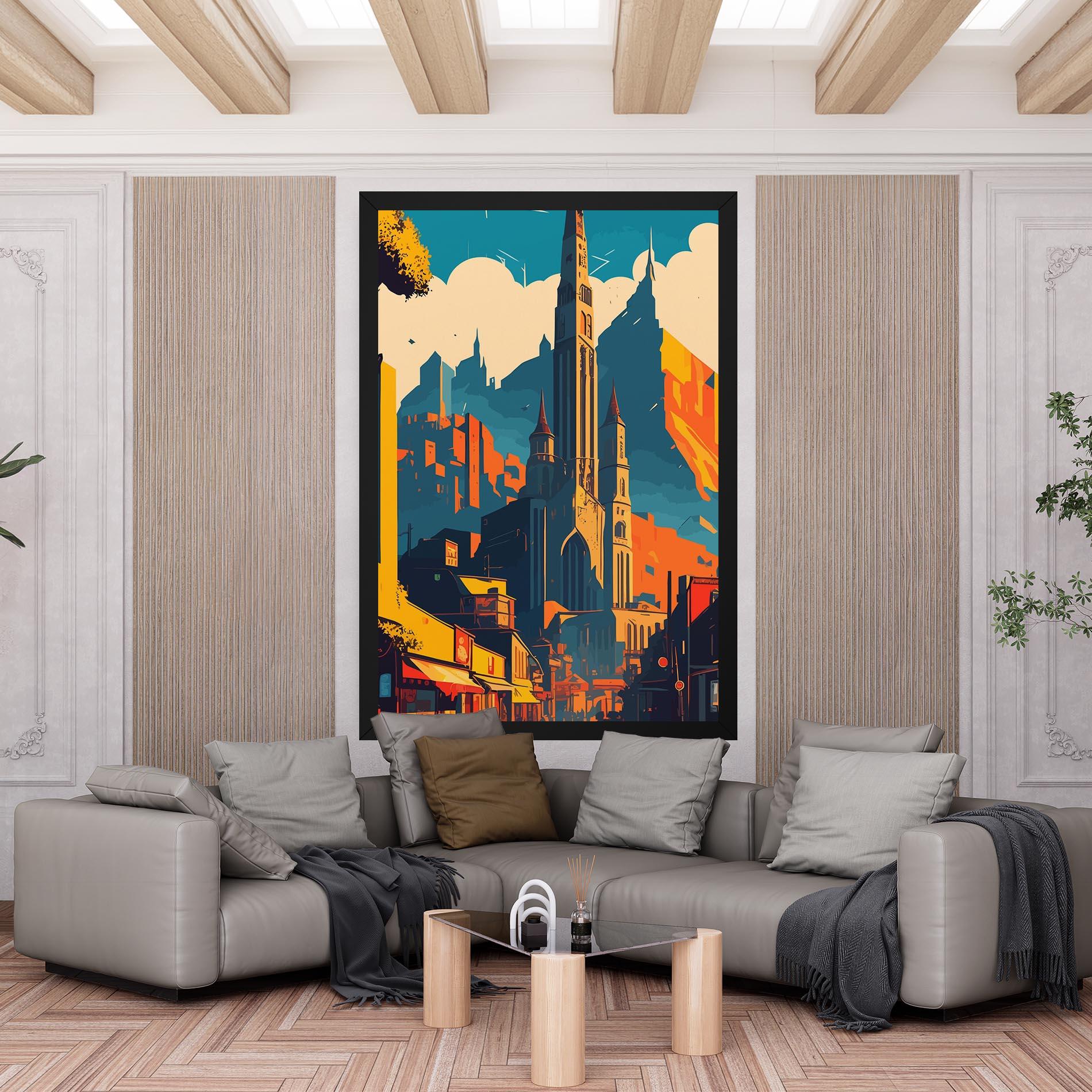 Tablou Canvas African Tower mockup 6