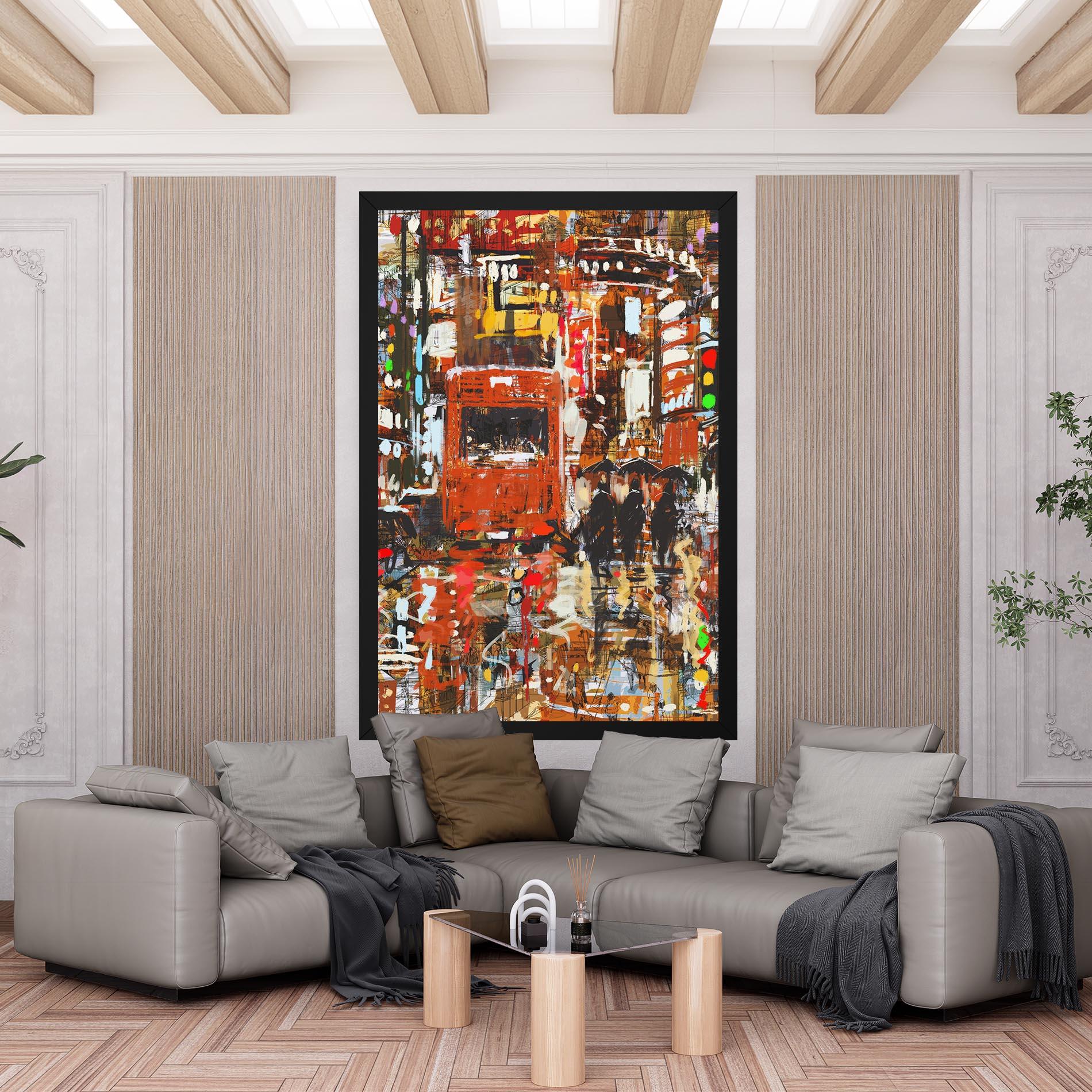 Tablou Canvas Seamless Colorful City mockup 6