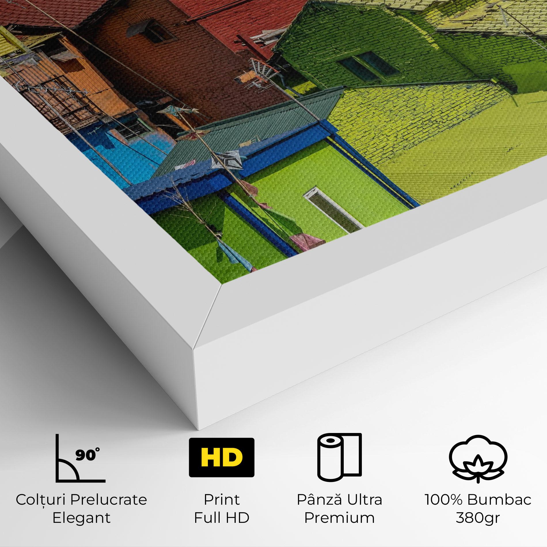 Tablou Canvas Colorful Small Houses mockup 4