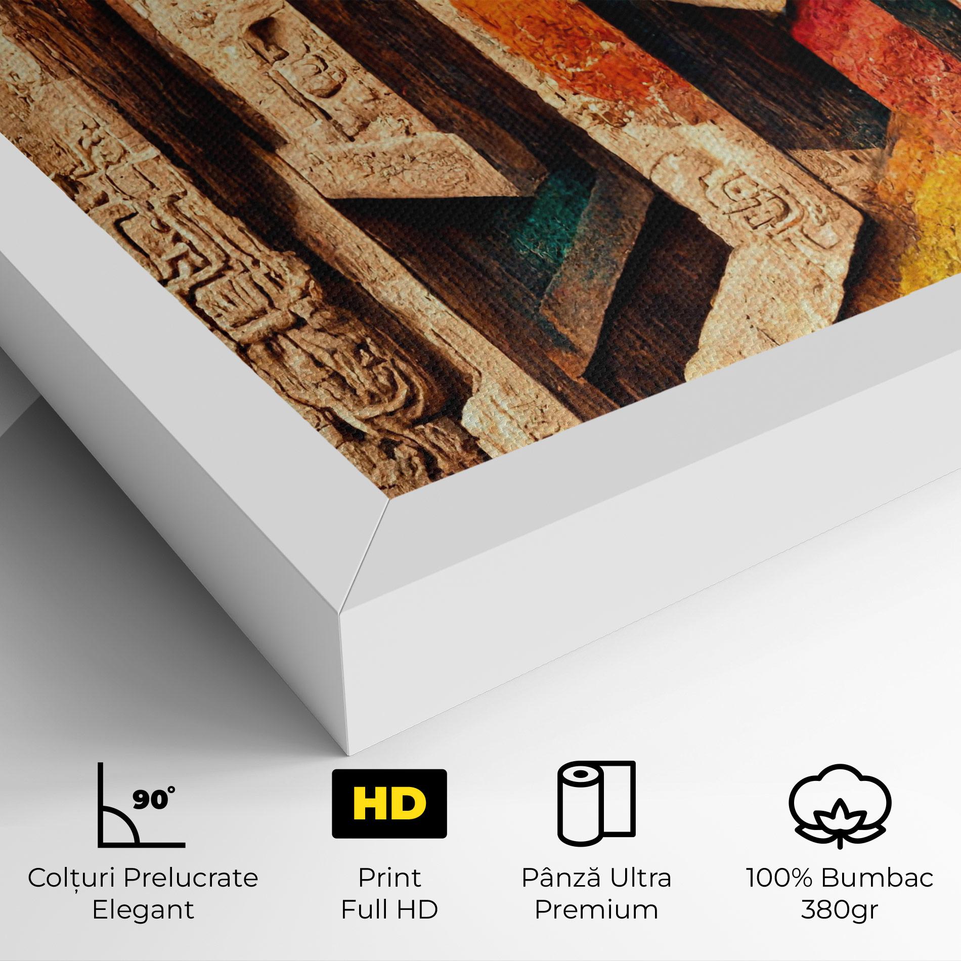 Tablou Canvas Mayan Style Wood mockup 4