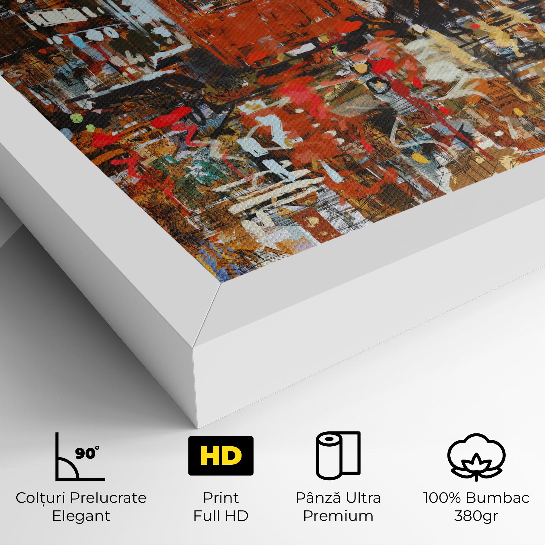 Tablou Canvas Seamless Colorful City mockup 4