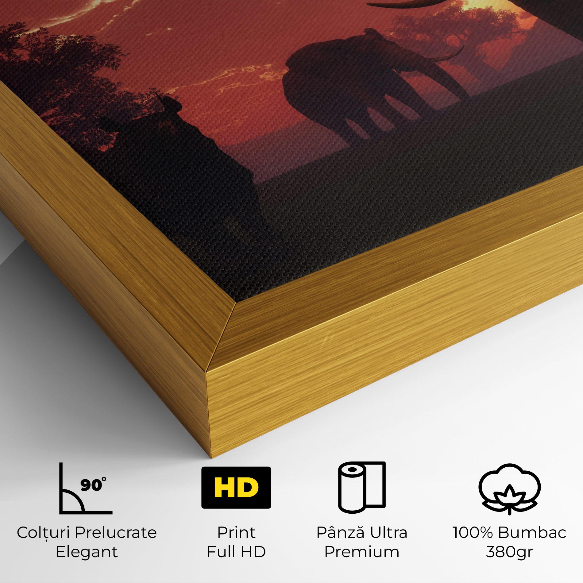Tablou Canvas African Elephant View mockup 4