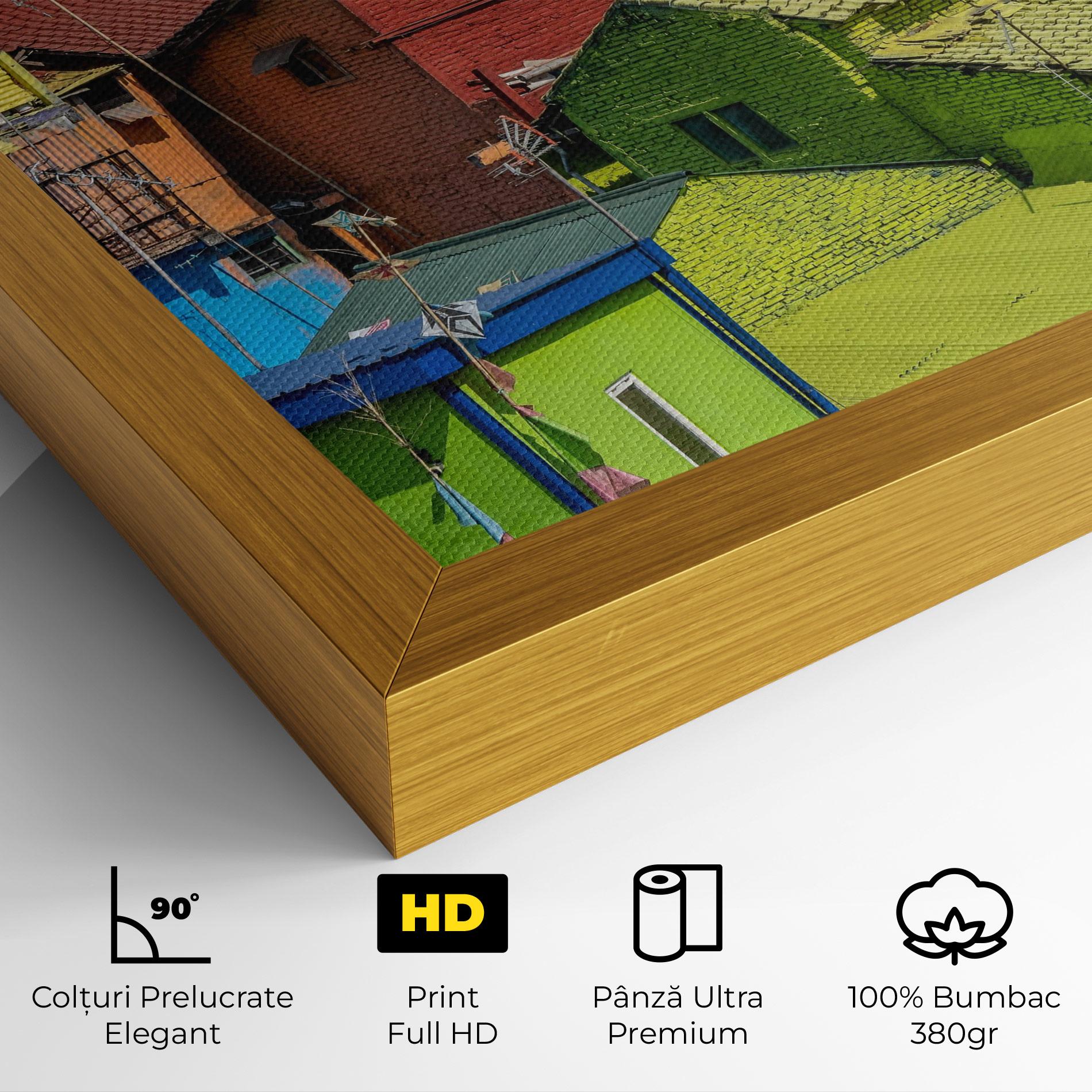 Tablou Canvas Colorful Small Houses mockup 4