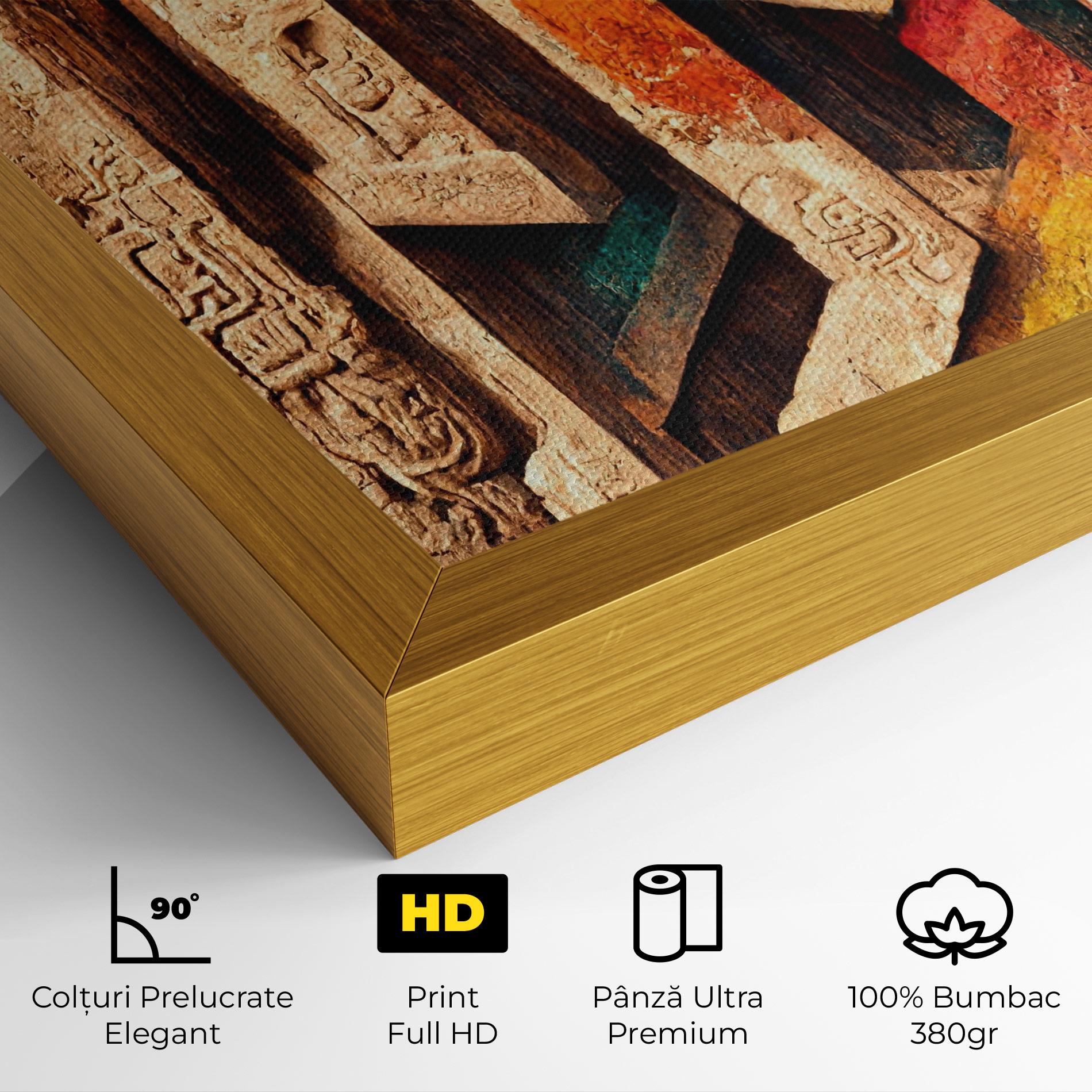 Tablou Canvas Mayan Style Wood mockup 4