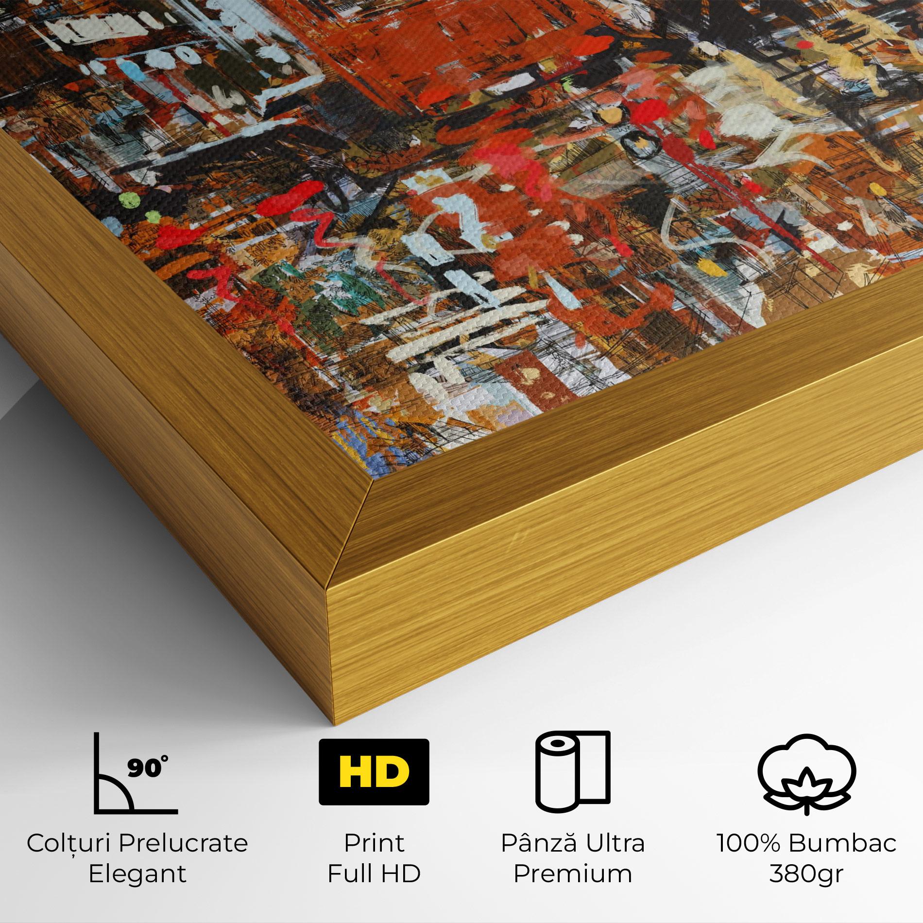 Tablou Canvas Seamless Colorful City mockup 4