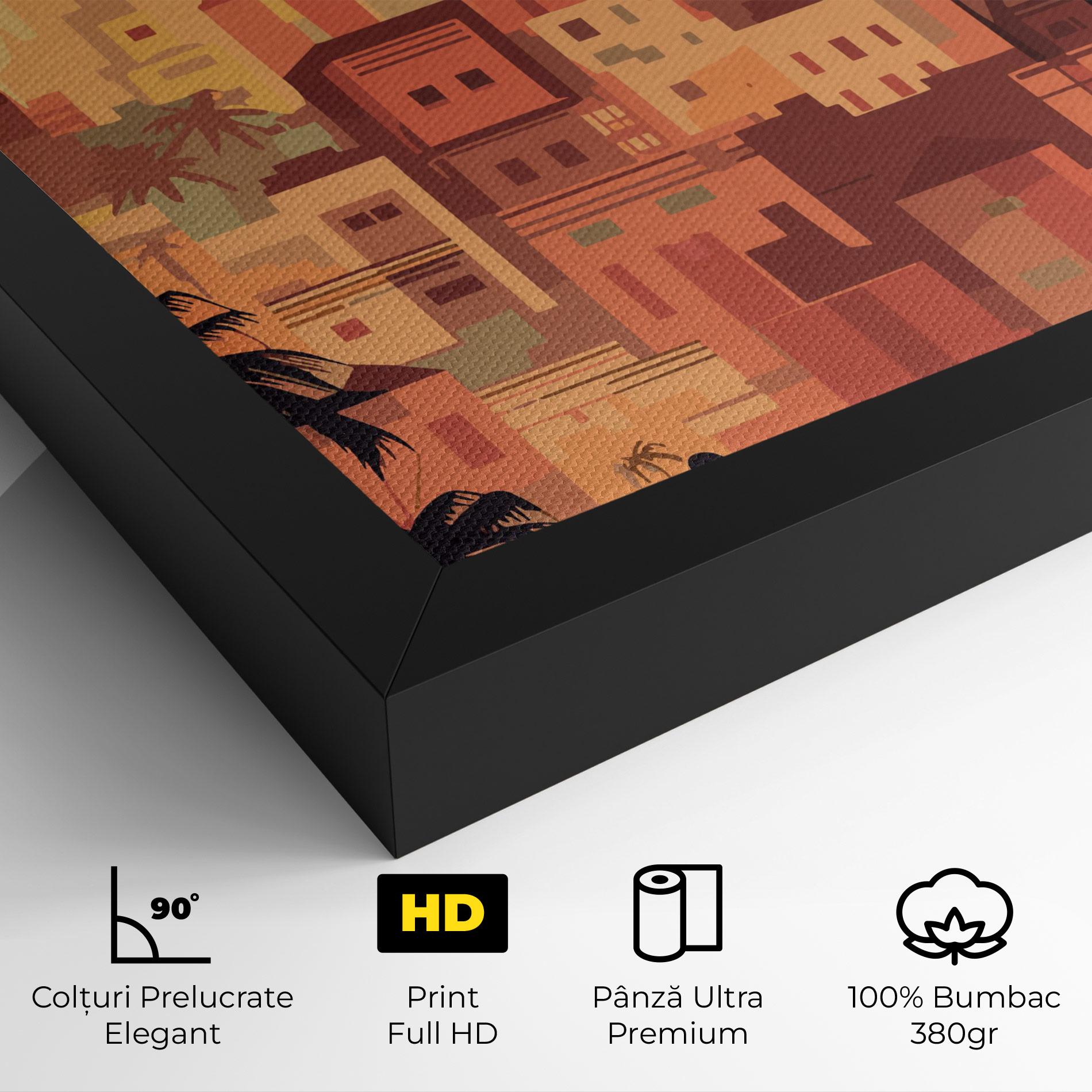 Tablou Canvas Africa City Sunset mockup 4