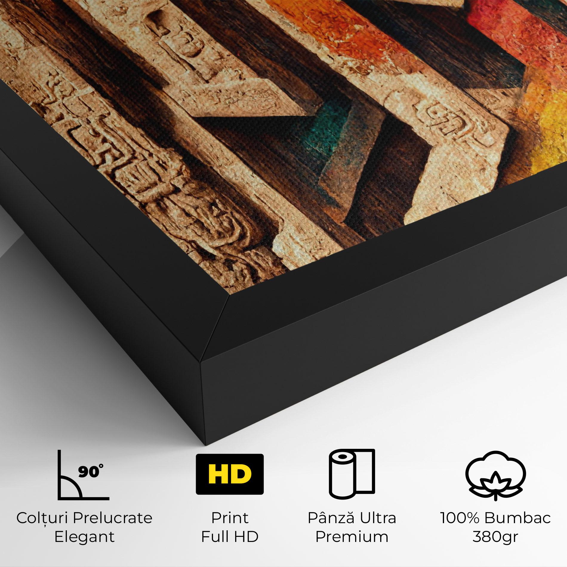 Tablou Canvas Mayan Style Wood mockup 4