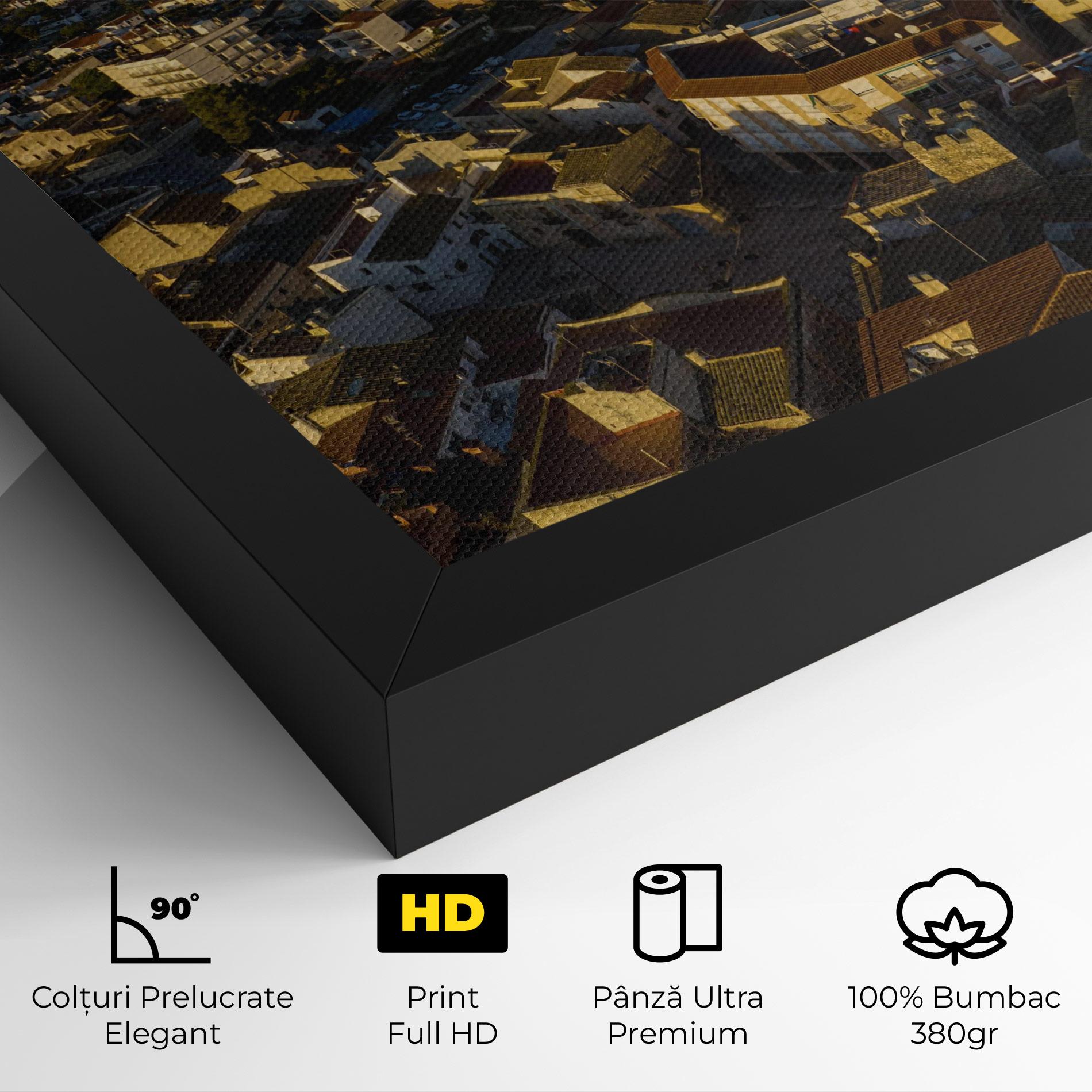 Tablou Canvas Streets Town Sunrise mockup 4