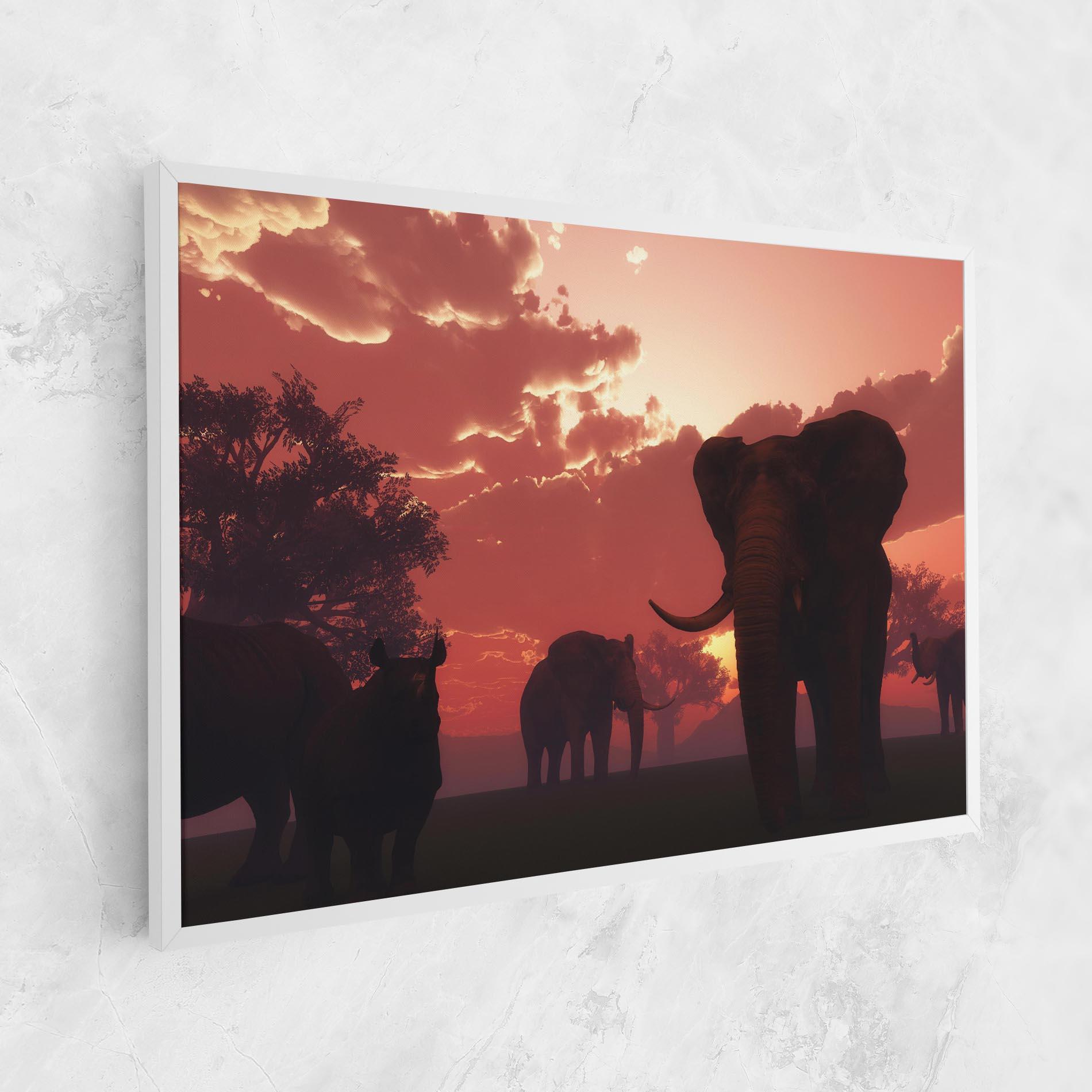 Tablou Canvas African Elephant View mockup 1