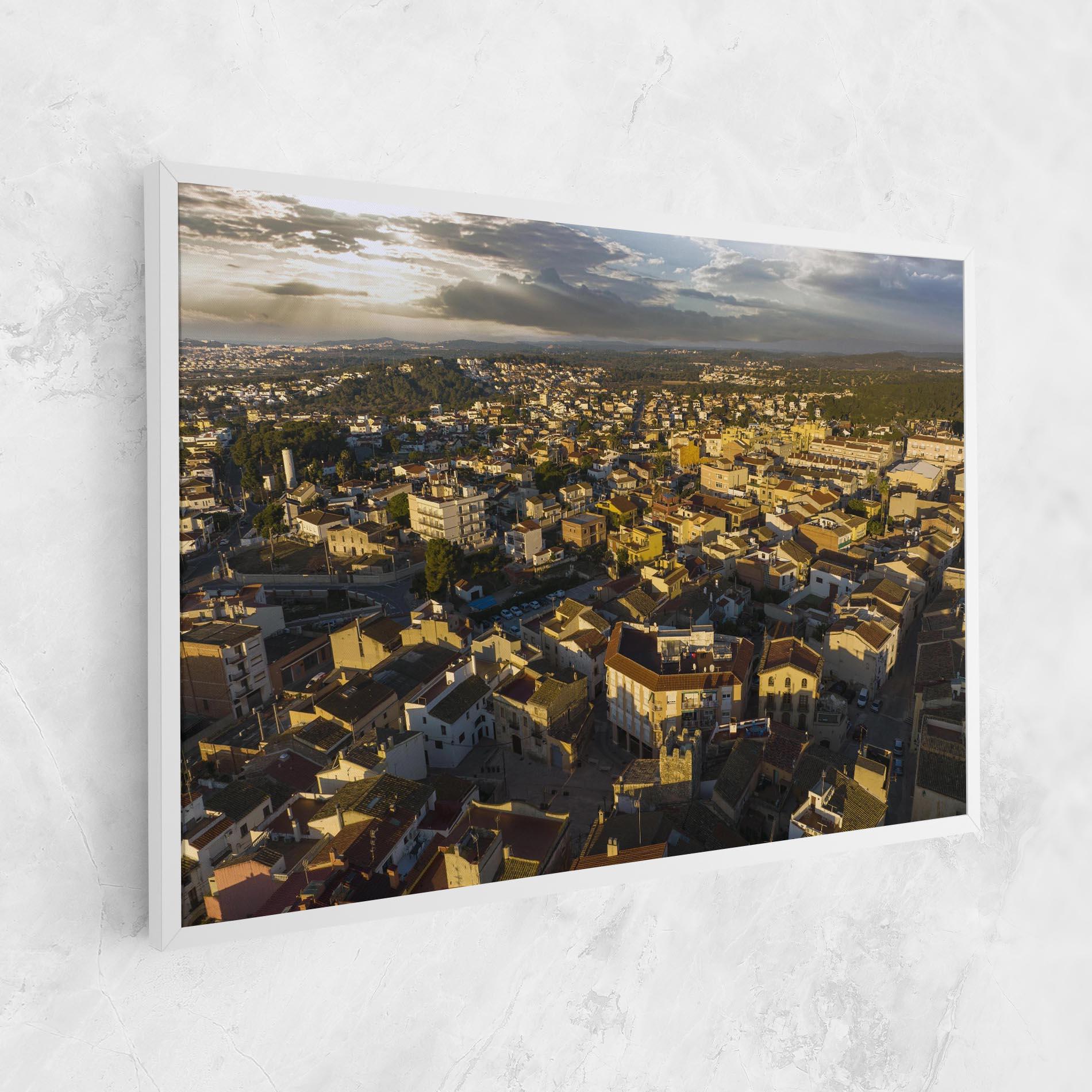 Tablou Canvas Streets Town Sunrise mockup 1
