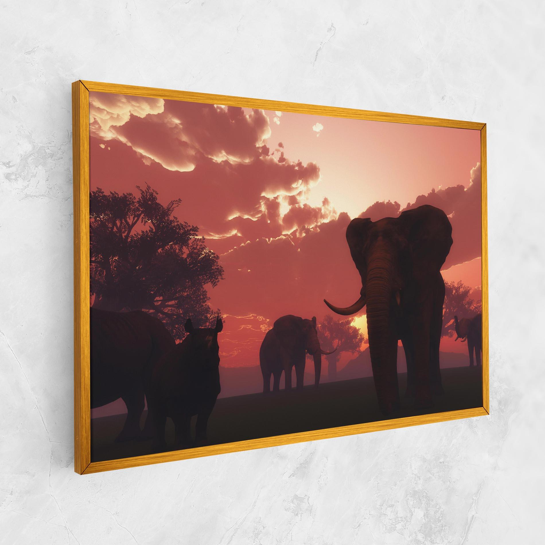 Tablou Canvas African Elephant View mockup 1