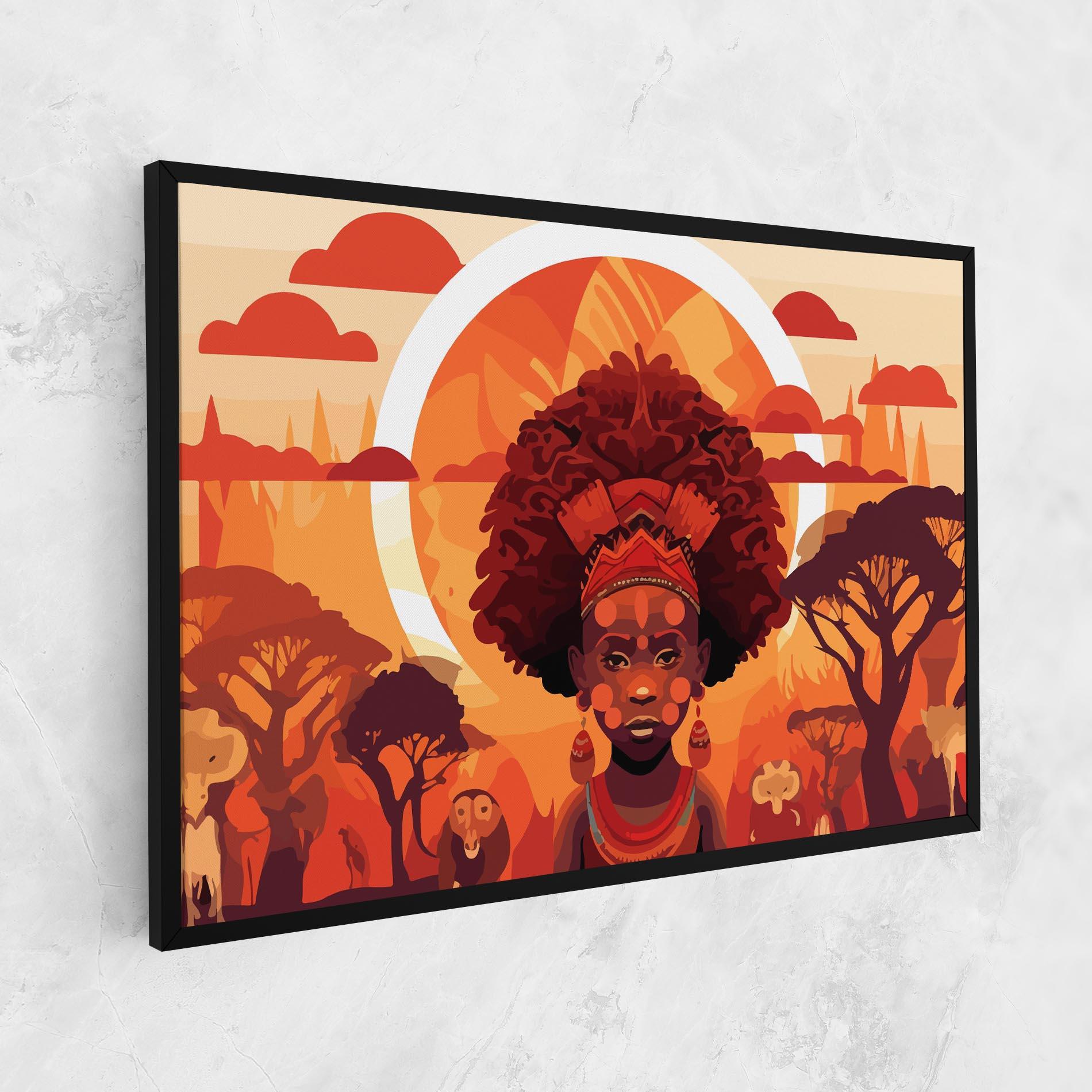 Tablou Canvas African Chid mockup 1