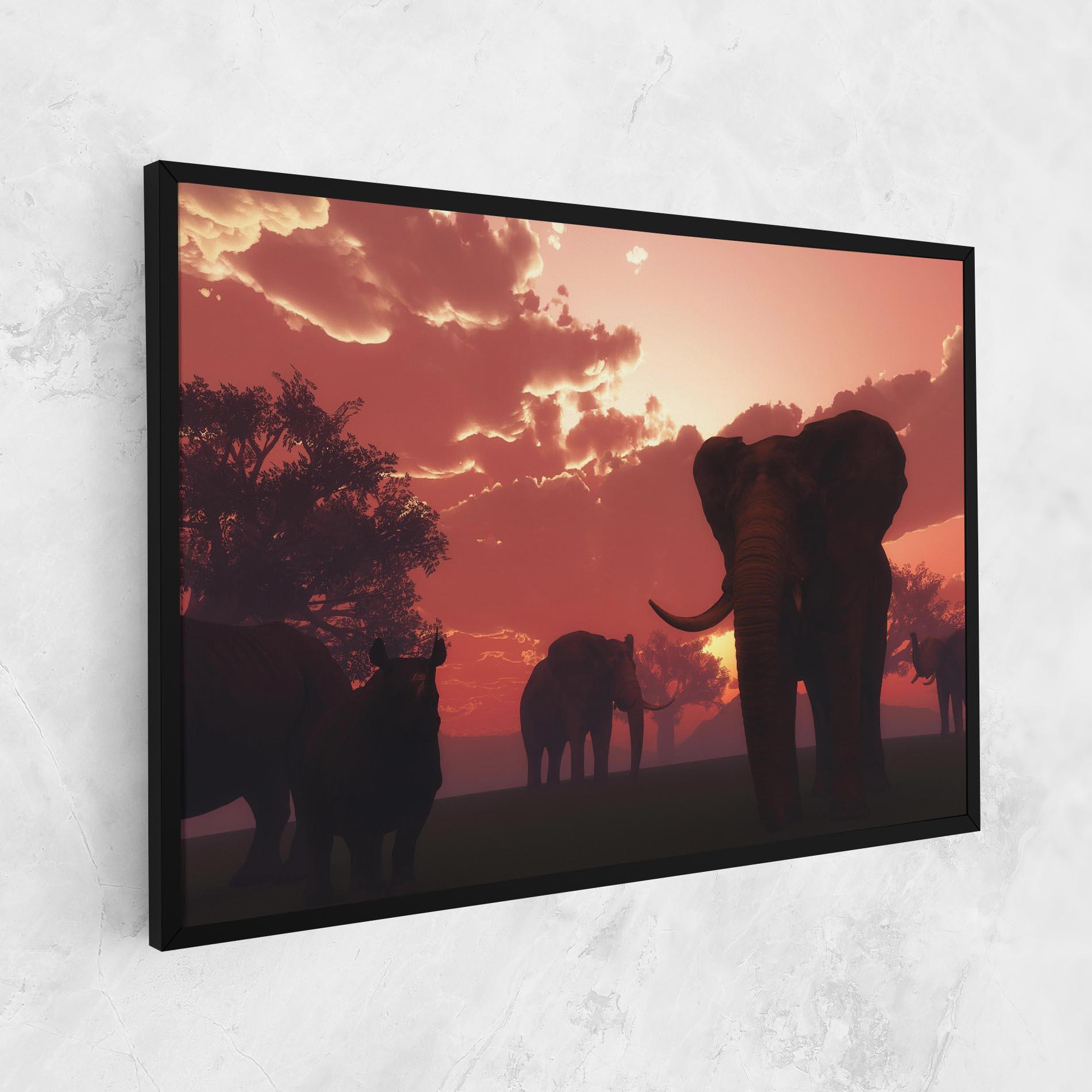 Tablou Canvas African Elephant View mockup 1