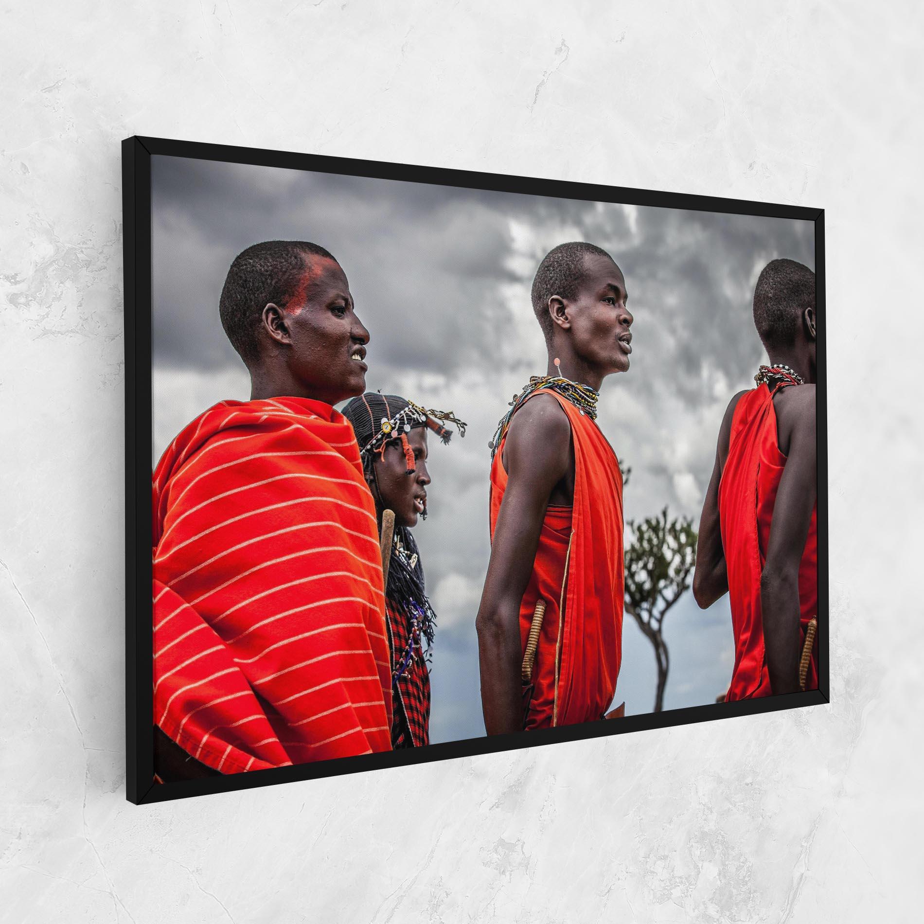 Tablou Canvas Red African Clothes mockup 1